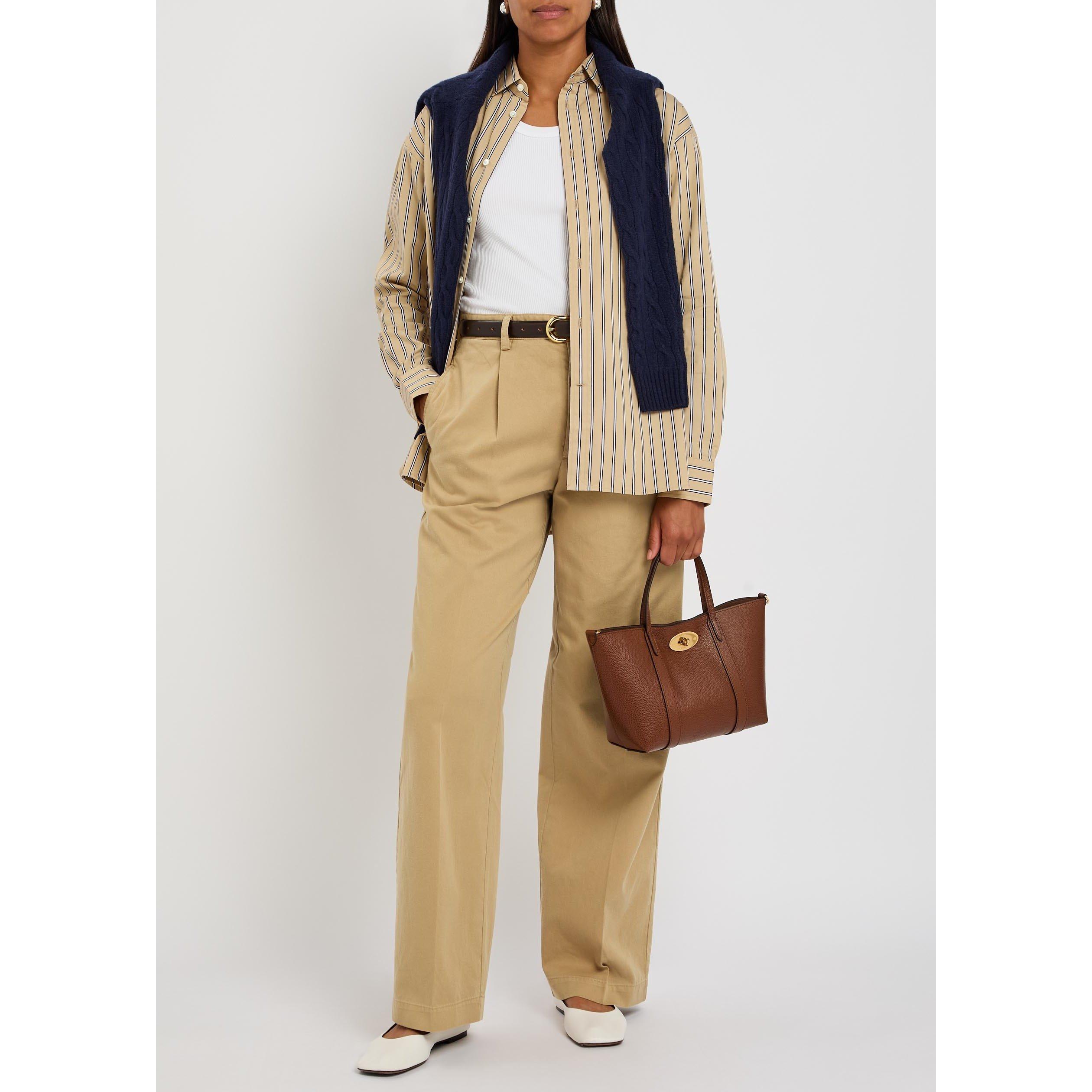 BROWN - Polo Ralph Lauren - Women's Cotton Straight-Leg Trousers - 5