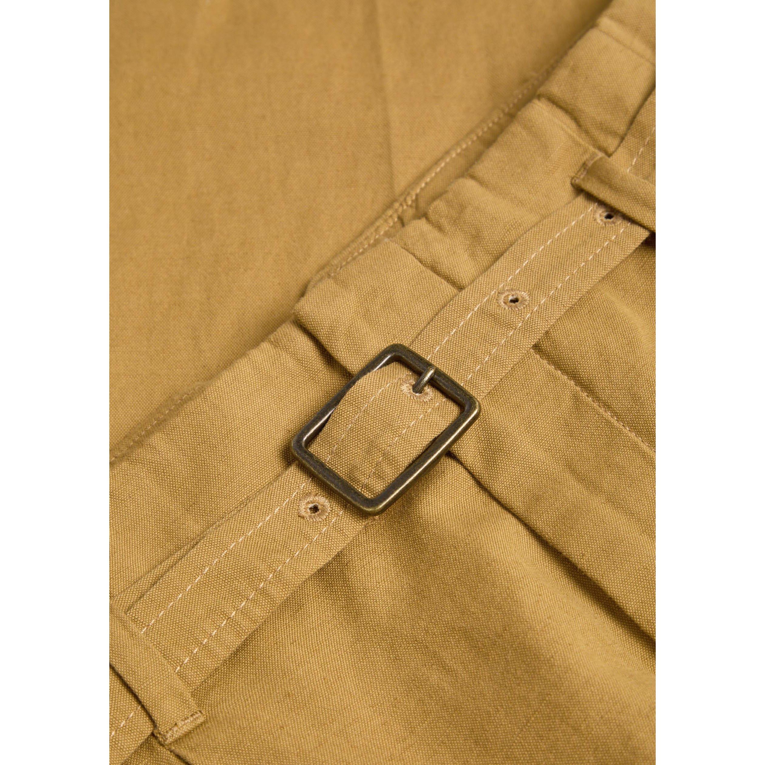 BROWN - Polo Ralph Lauren - Women's Cotton-Linen High-Waisted Straight Leg Trousers - 4
