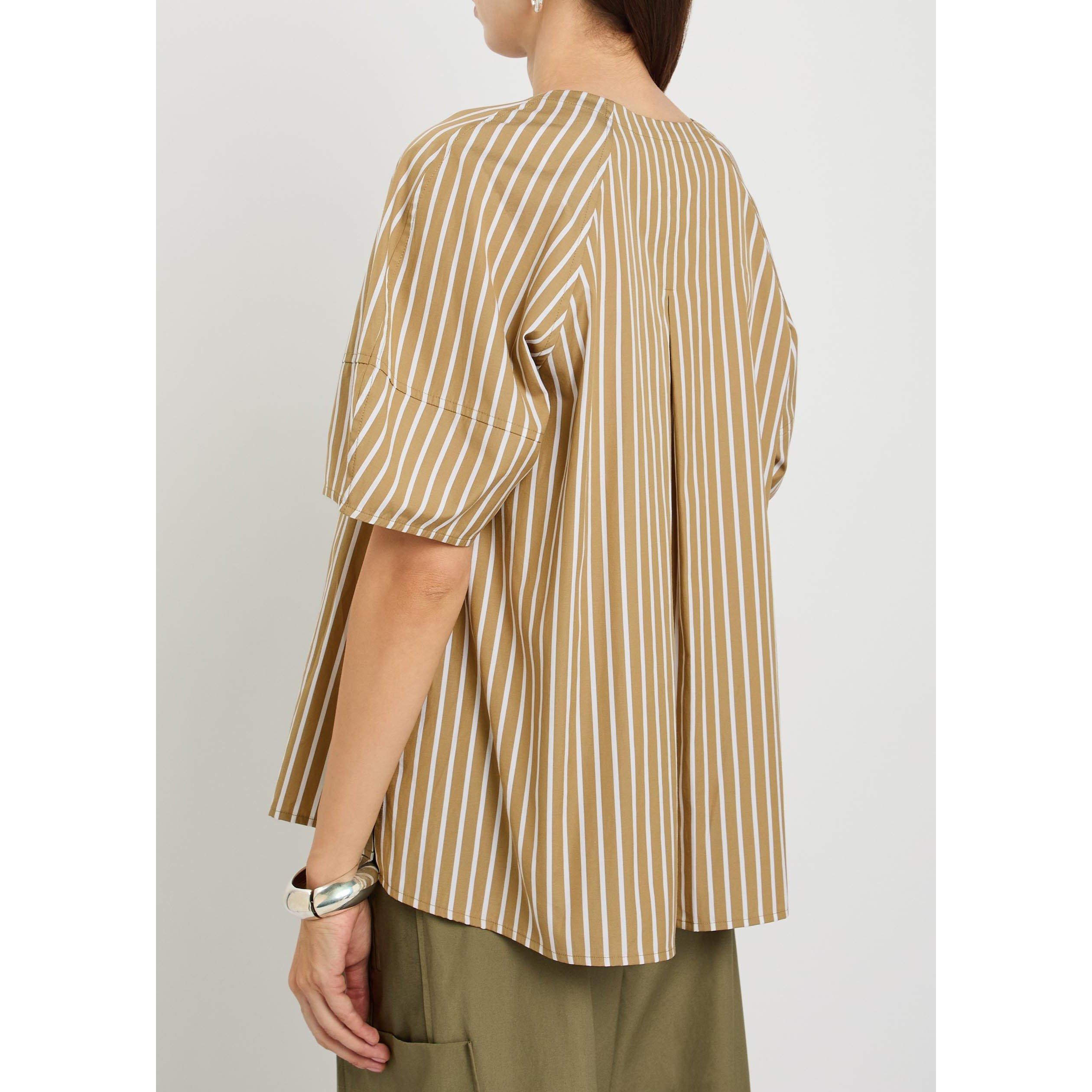 KHAKI - Philip Lim - STRIPE LANTERN SLEEVE SHIRT - 3