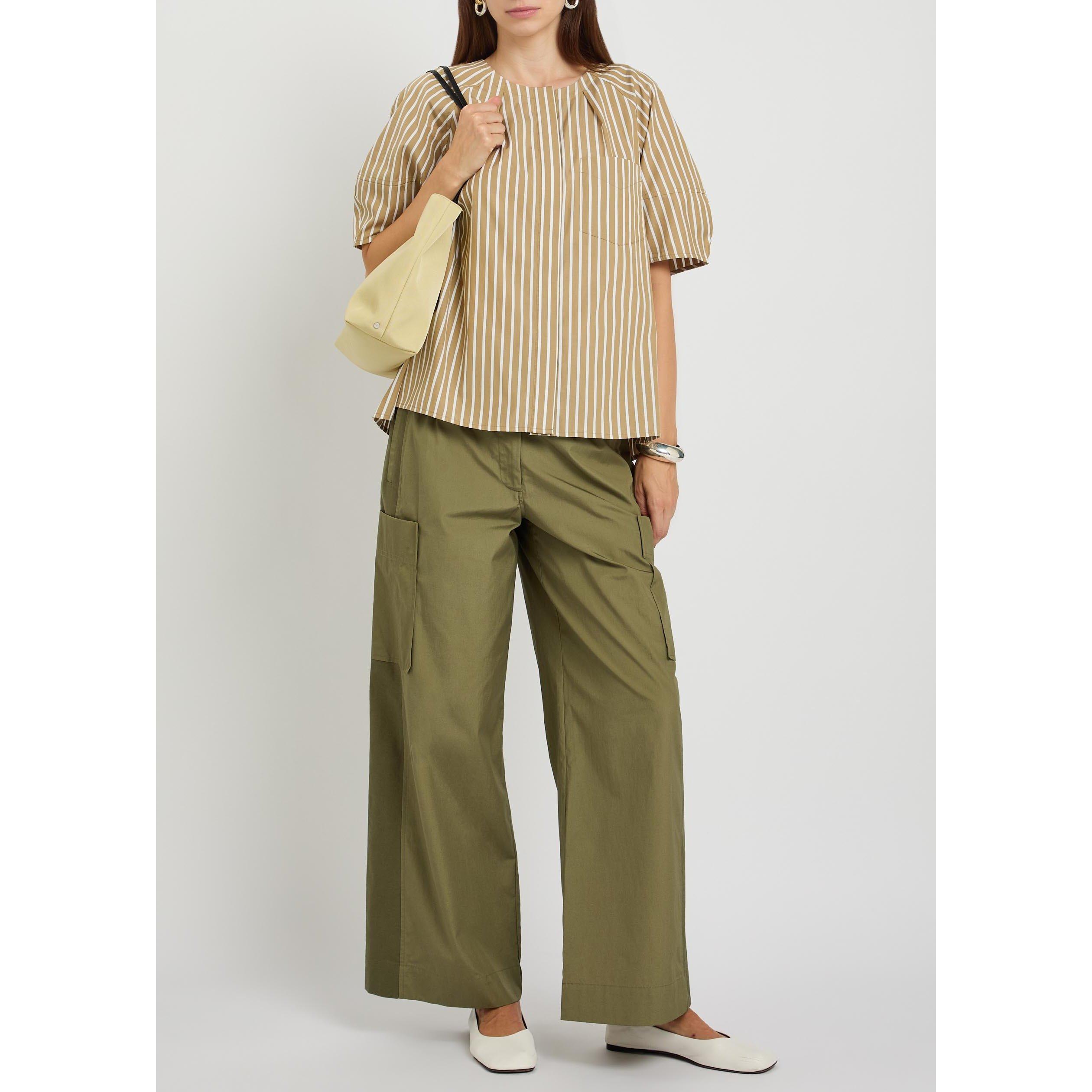 OLIVE - Philip Lim - DOUBLE WAISTBAND POPLIN PANTS - 5