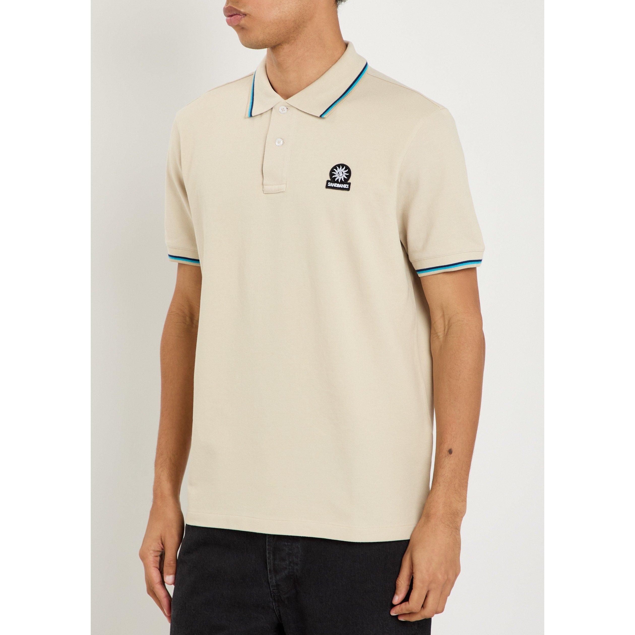 BEIGE - Sandbanks - Men's Cotton Short-Sleeve Polo Shirt - 2