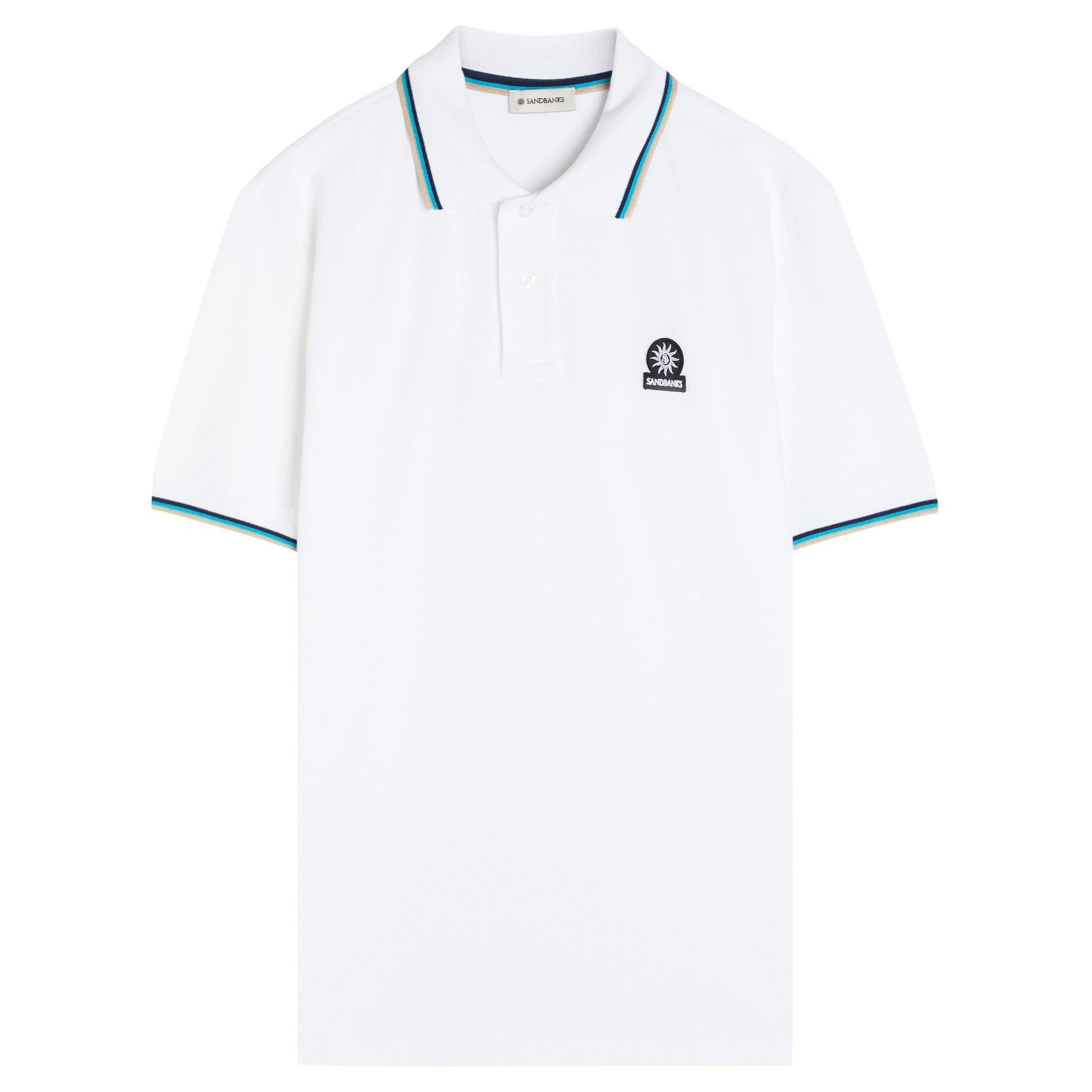 WHITE - Sandbanks - SB POLO SS TPPD PIQUE