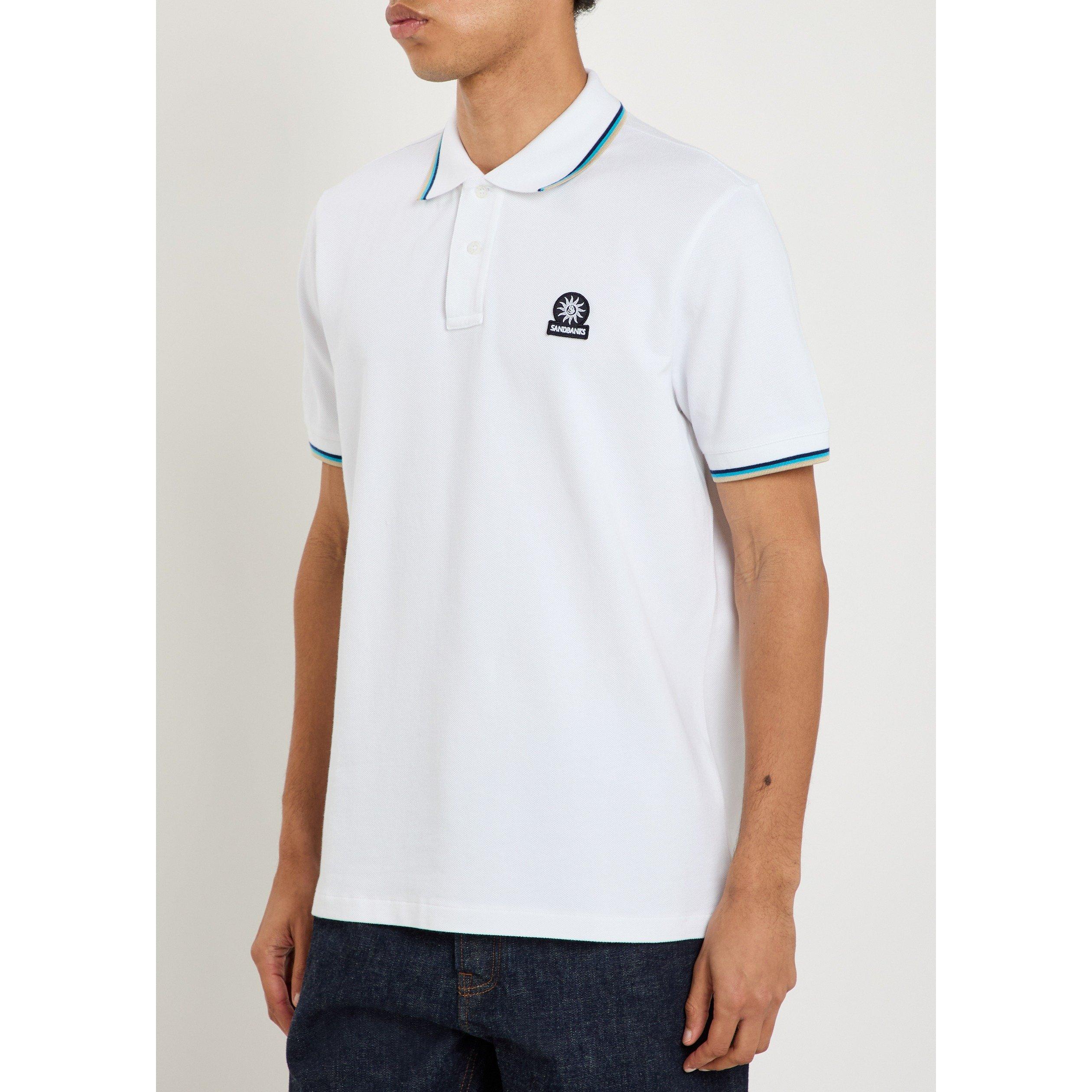 WHITE - Sandbanks - Men's Cotton Short-Sleeve Polo Shirt - 2