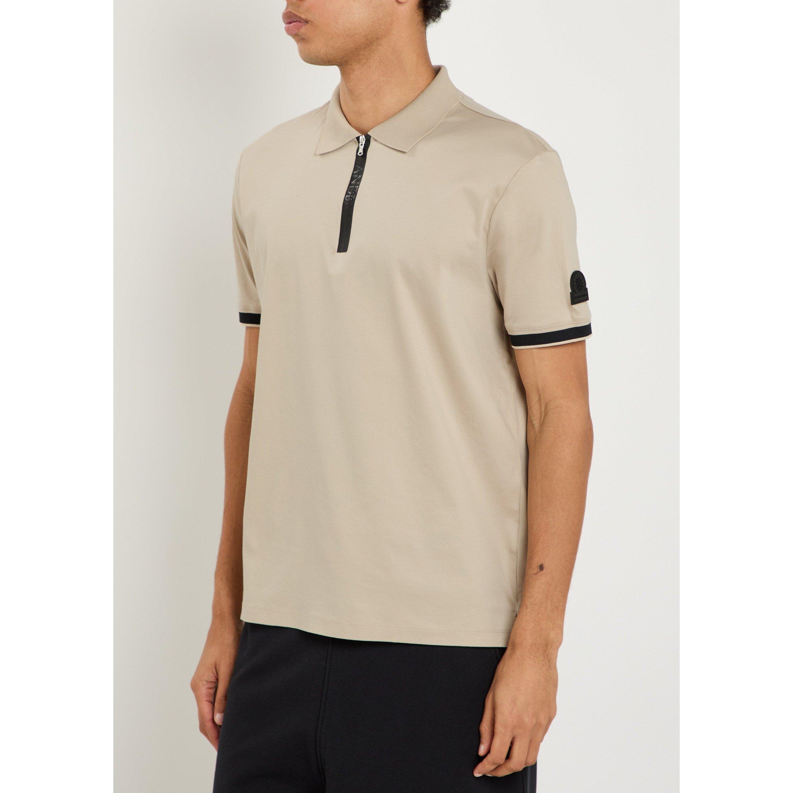 BEIGE - Sandbanks - SB POLO SS 1/4 ZIP SILICON - 2