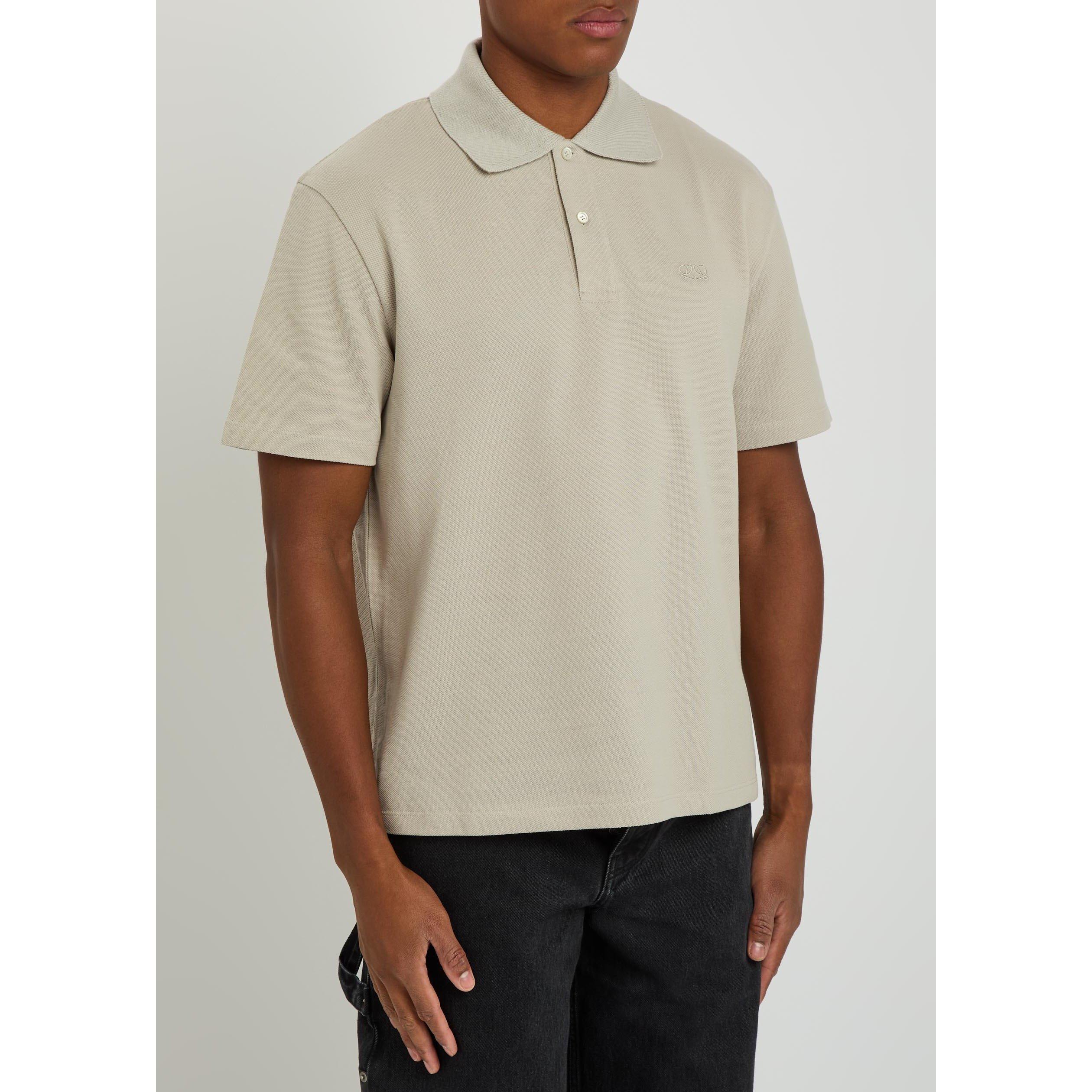 GREY - LOEWE - Men's Cotton Polo Shirt - 2
