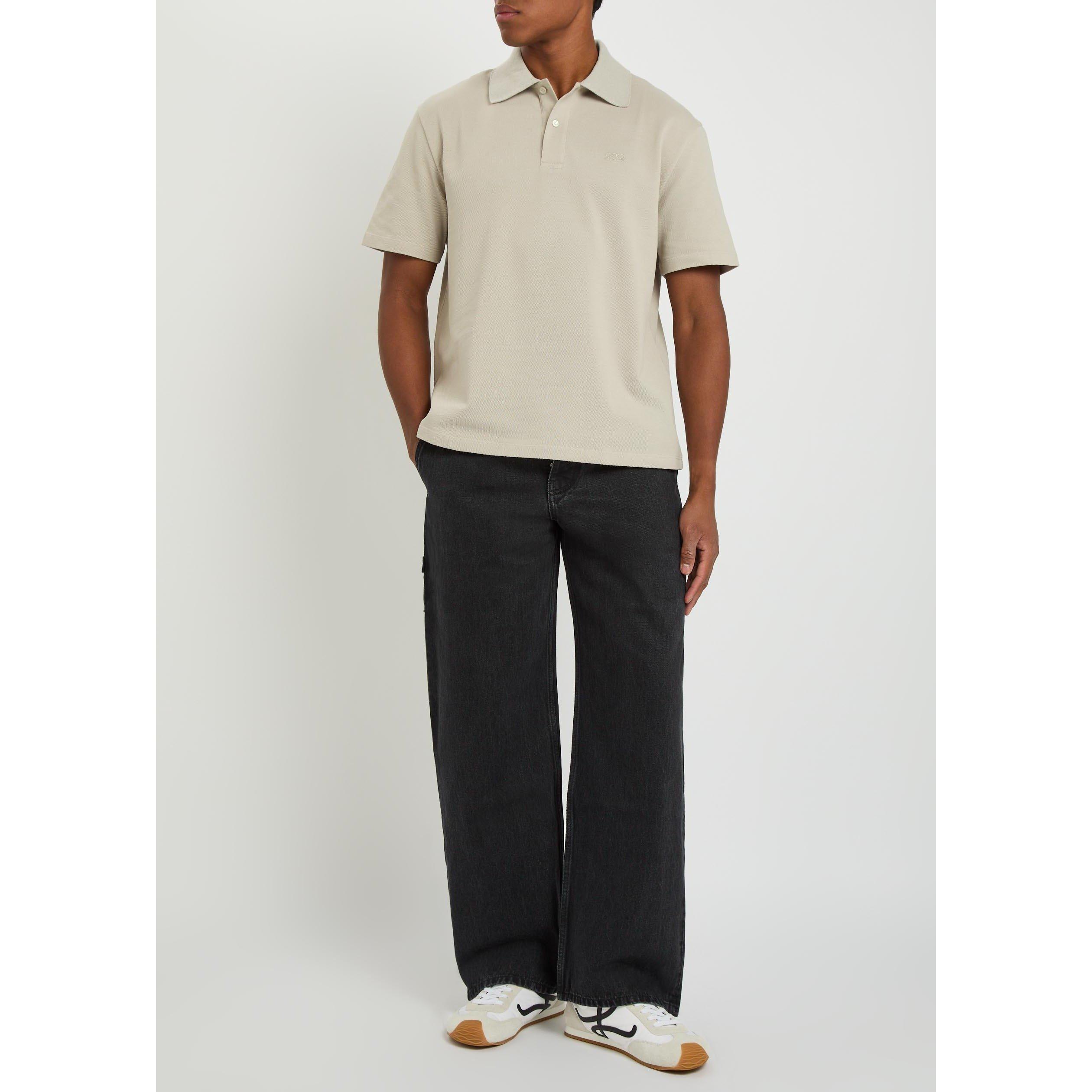 GREY - LOEWE - Men's Cotton Polo Shirt - 5