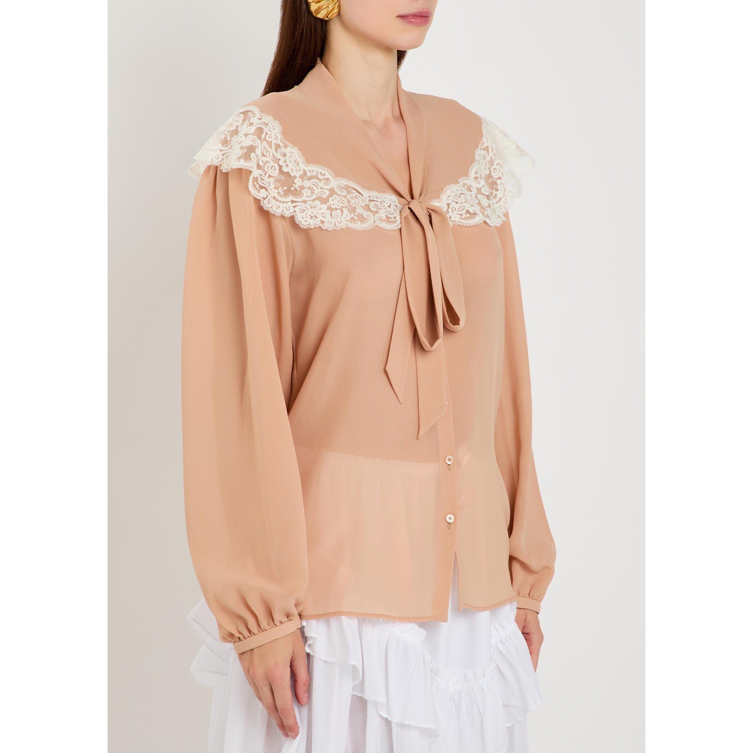 PINK - Chloe - Women's Silk Long-Sleeve Blouse - 2