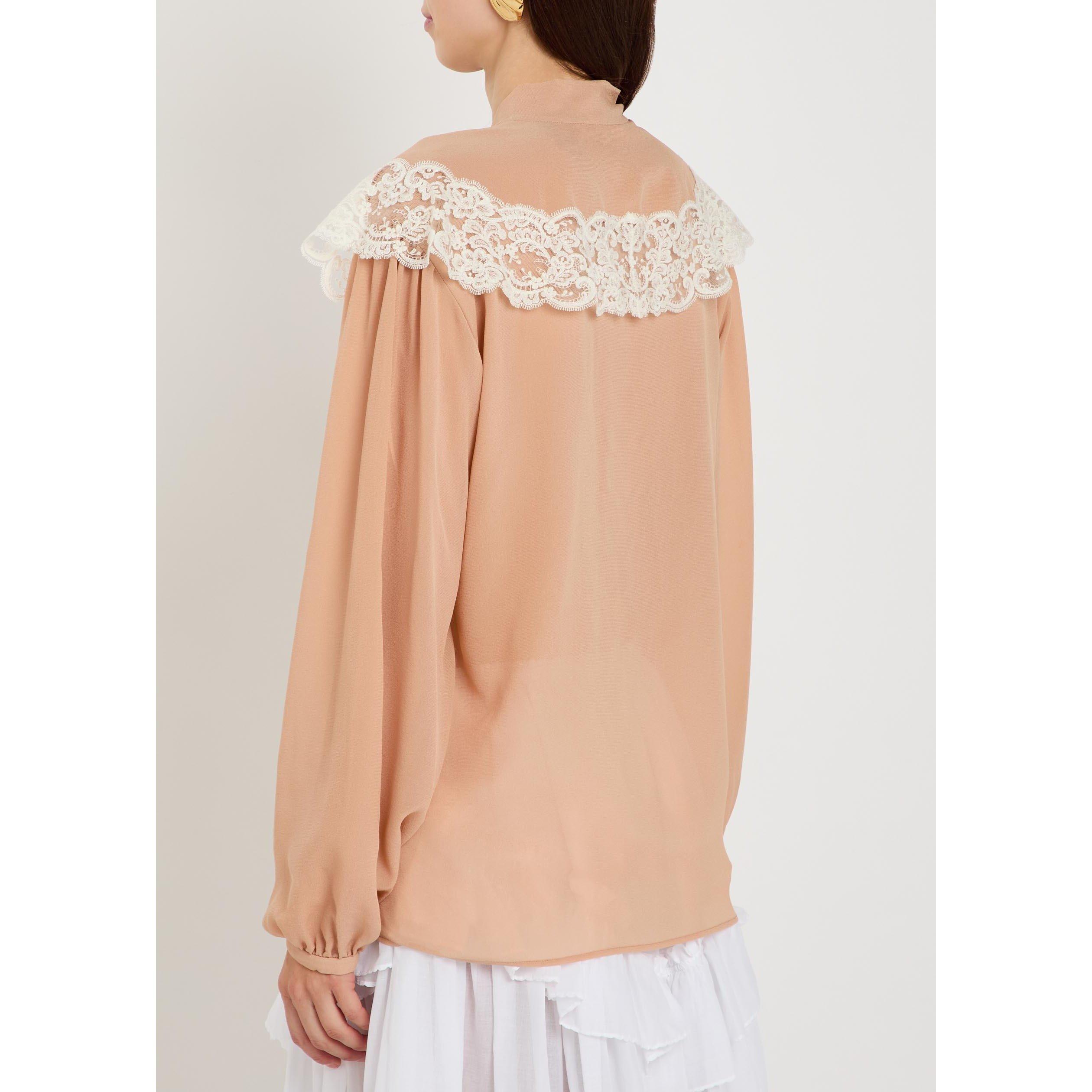 PINK - Chloe - Women's Silk Long-Sleeve Blouse - 3