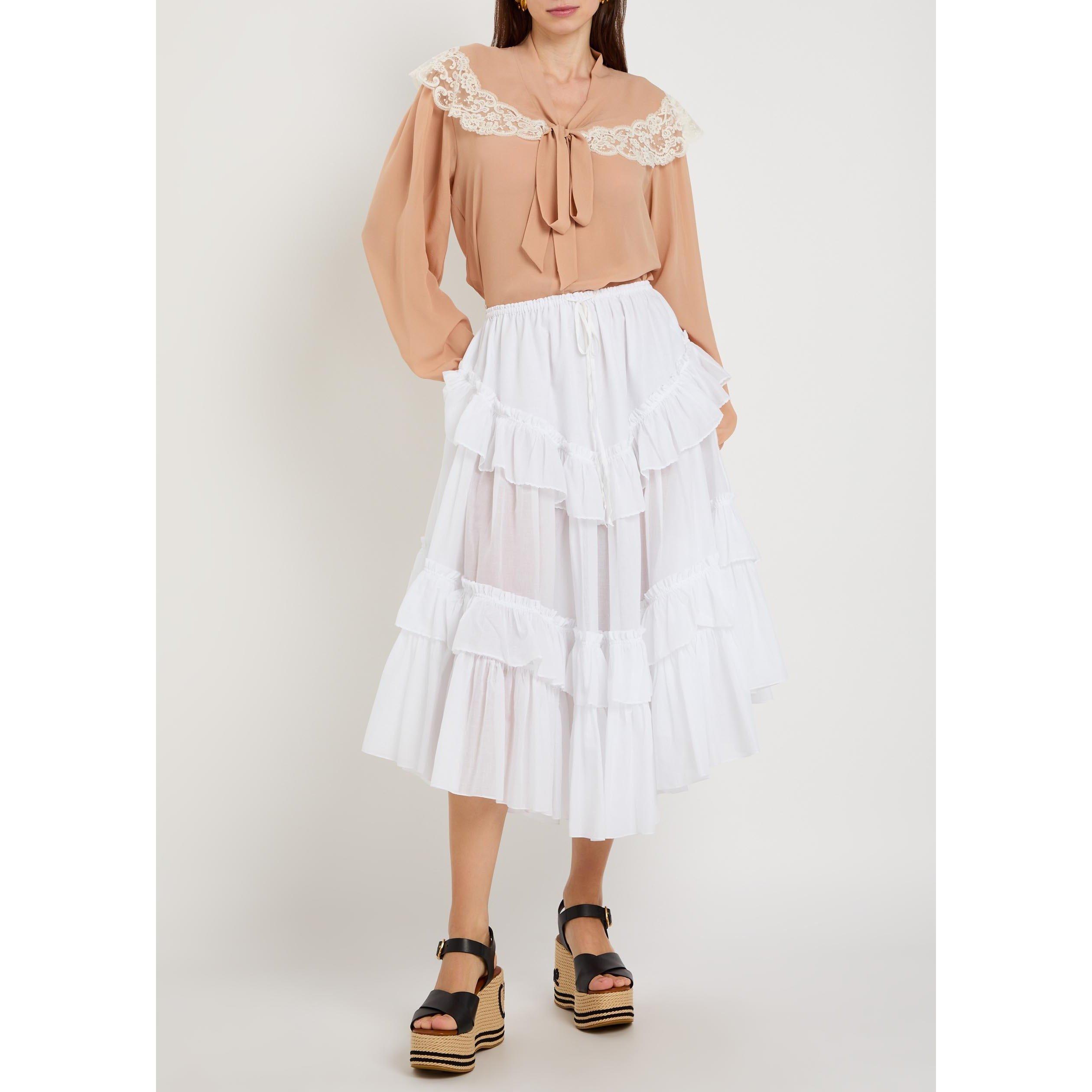 PINK - Chloe - Women's Silk Long-Sleeve Blouse - 5