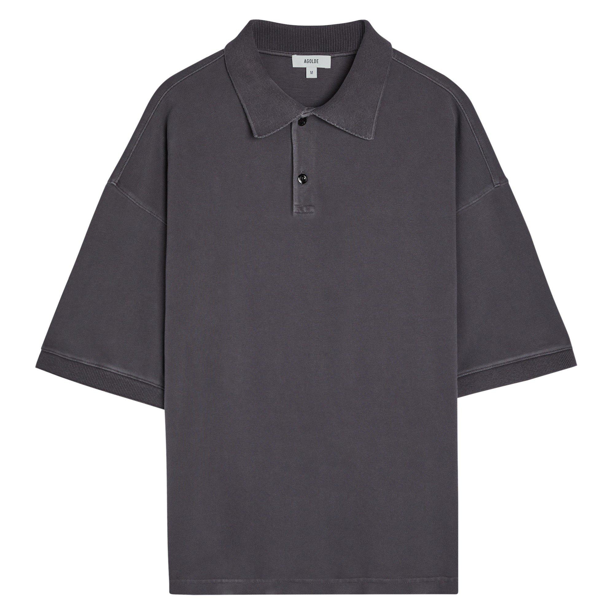 CHARCOAL - Agolde - AGOLDE CURREN POLO SS