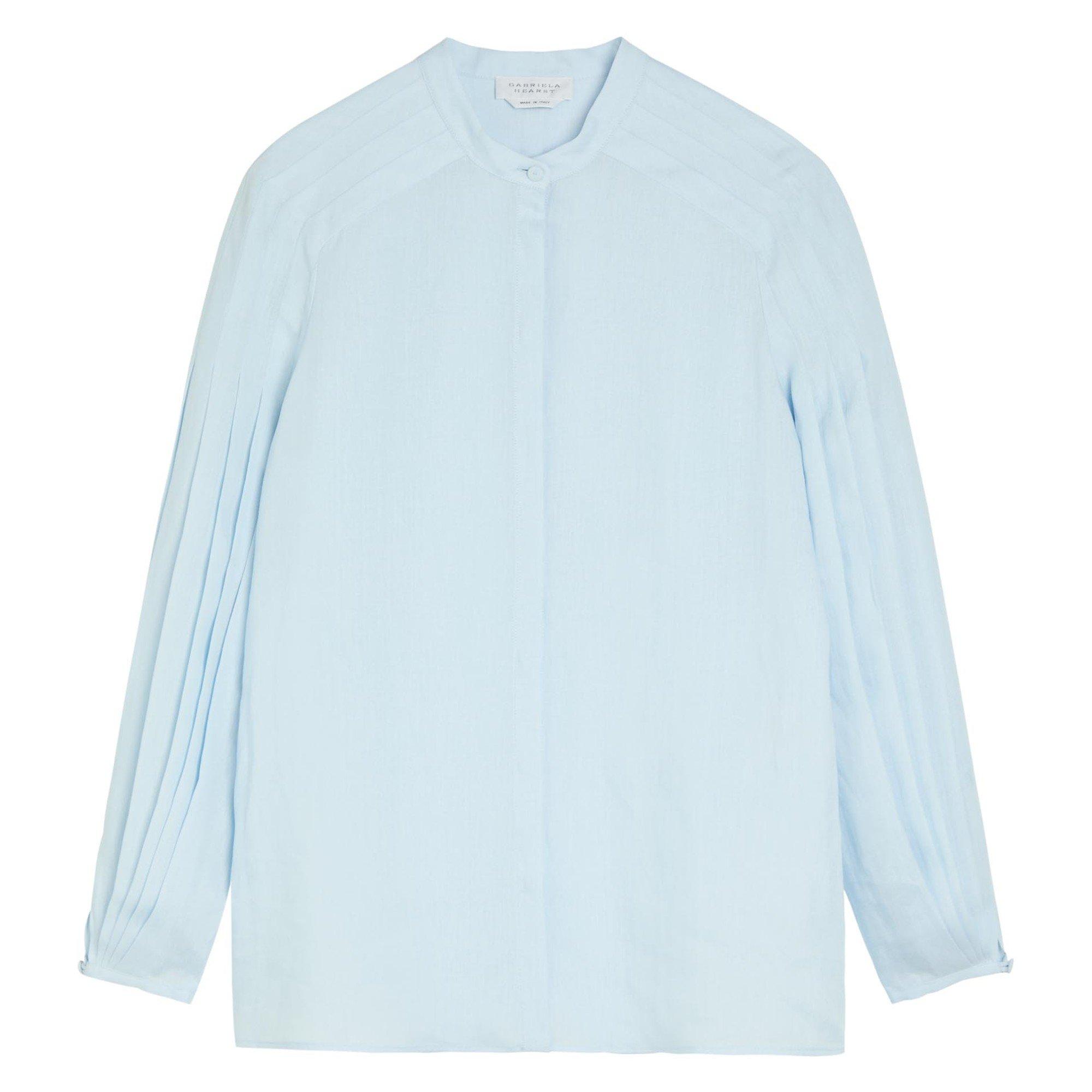 LIGHT BLUE - Gabriela Hearst - Women's Laetitia Long-Sleeve Linen Blouse - 1