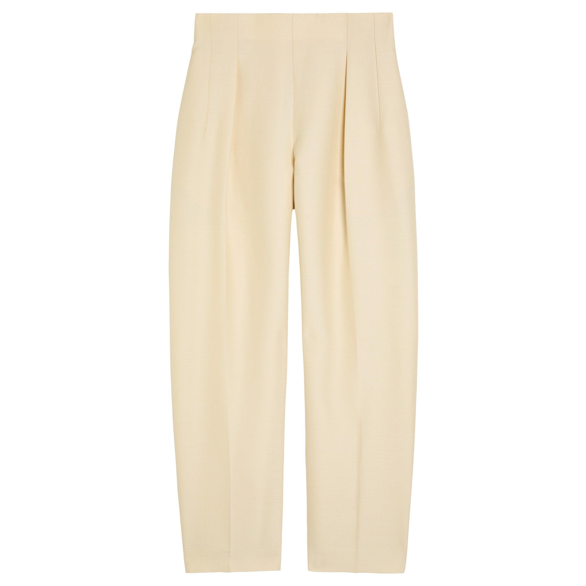 Khaite Women's Somera Wool Silk Straight Trousers