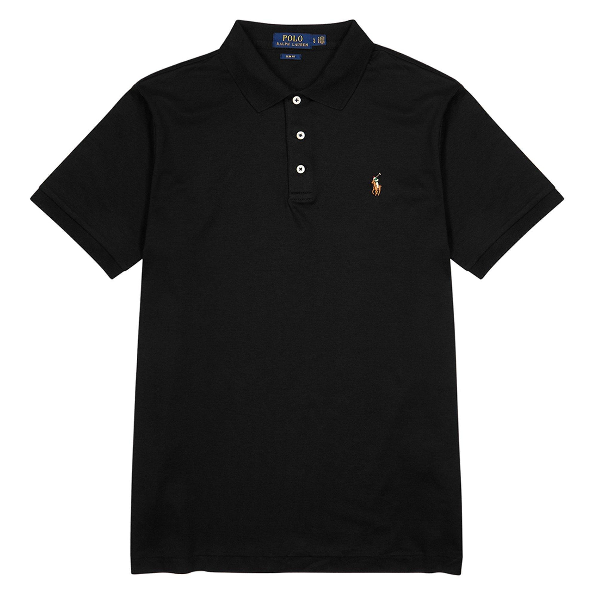 BLACK - Polo Ralph Lauren - PRL PIMA SOFT TOUCH SS POLO - 1