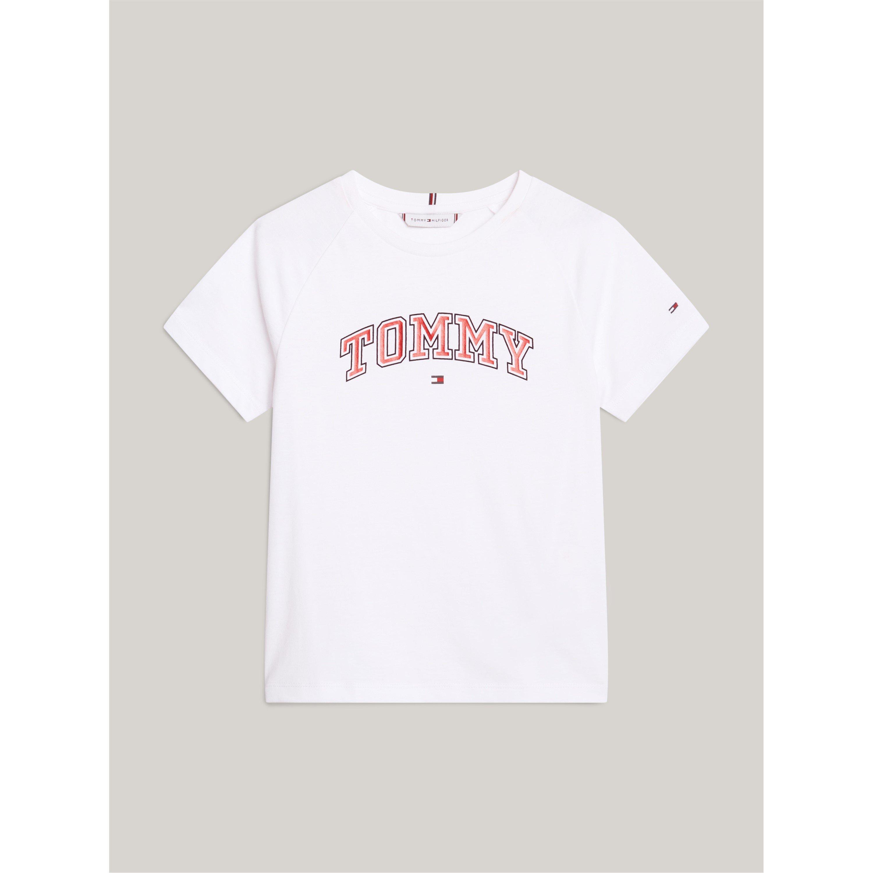 White - Tommy Hilfiger - Varsity Foil T-Shirt Juniors - 1
