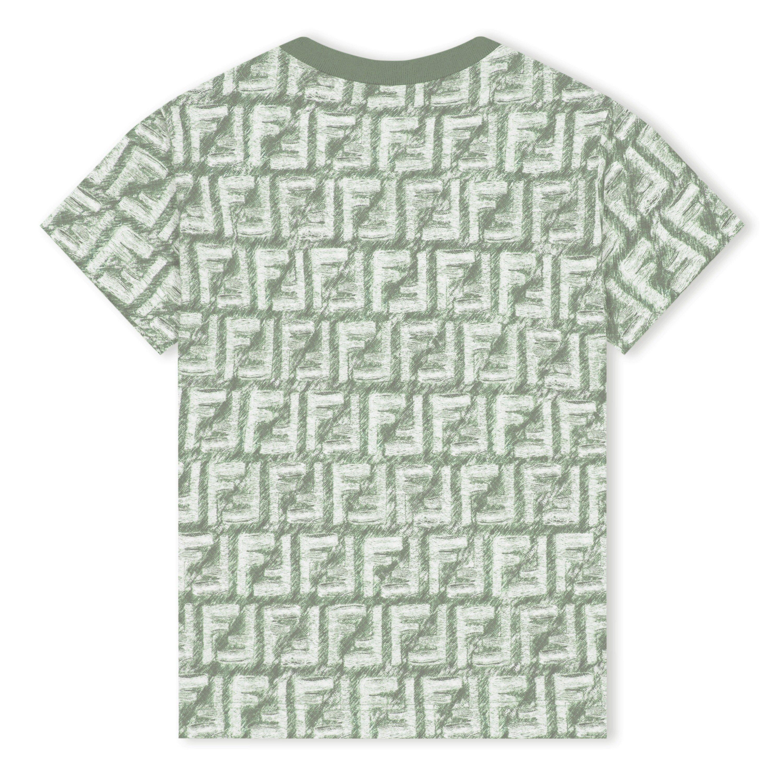 Green F1MTQ - Fendi - Ff Print T-Shirt Juniors - 2