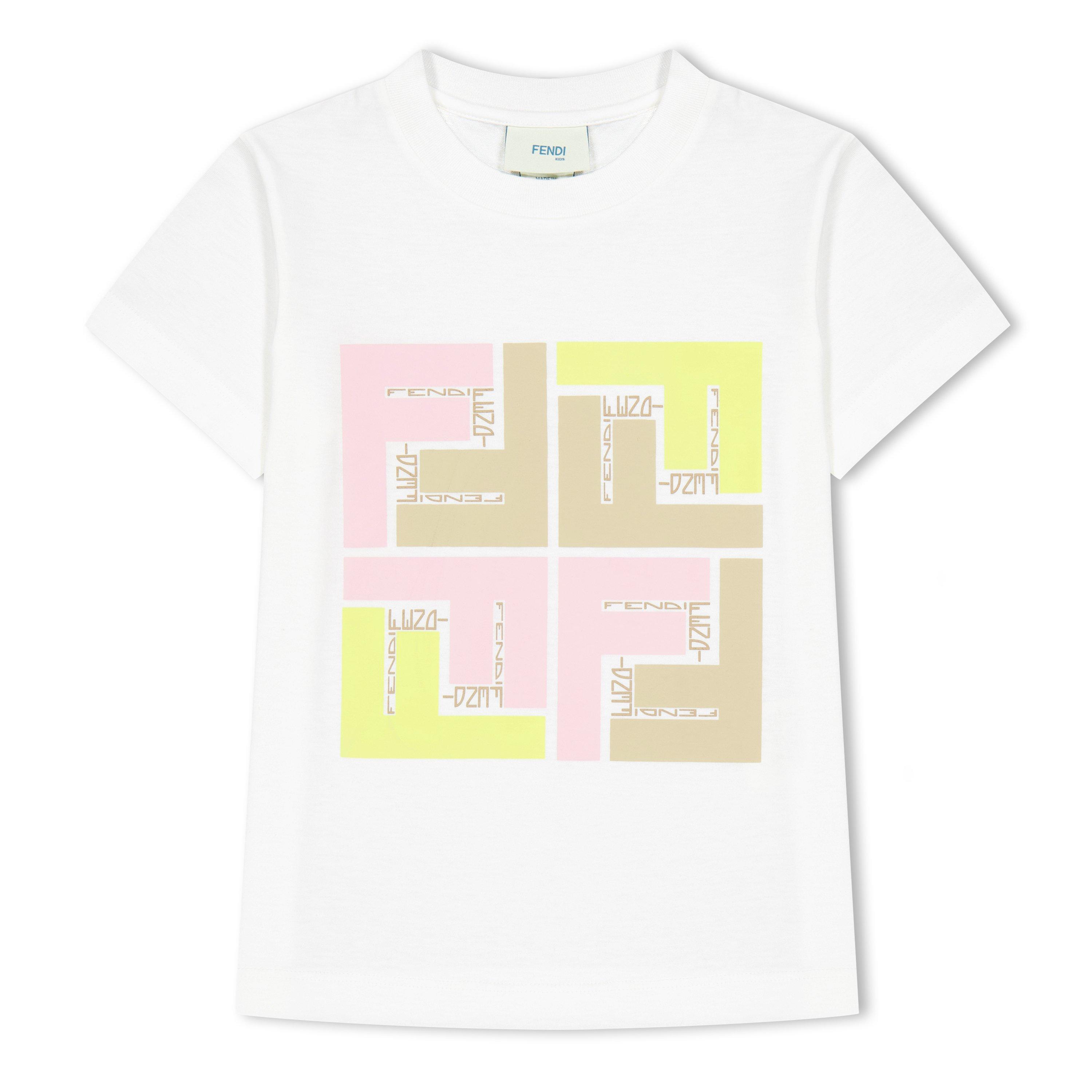 Wht/Multi F14OS - Fendi - T-Shirt Juniors - 1