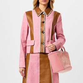 Marni Leather Striped Jacket