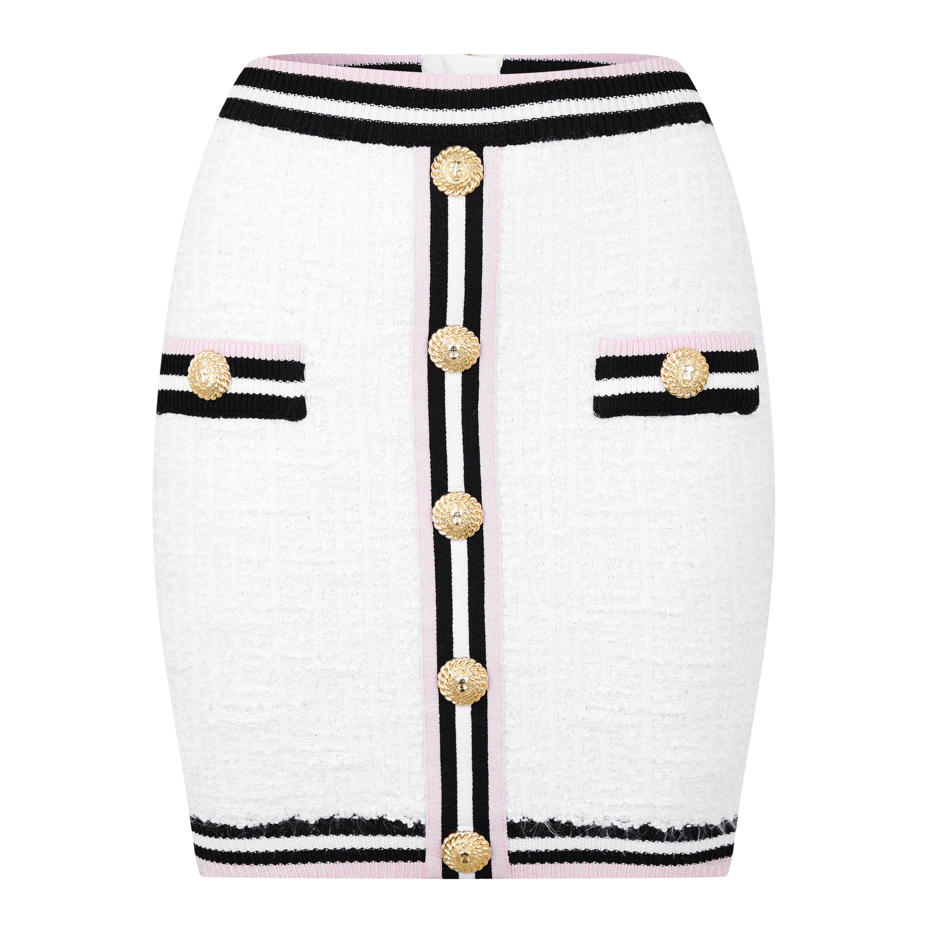 BLANC - Balmain - Buttoned Mini Skirt - 5