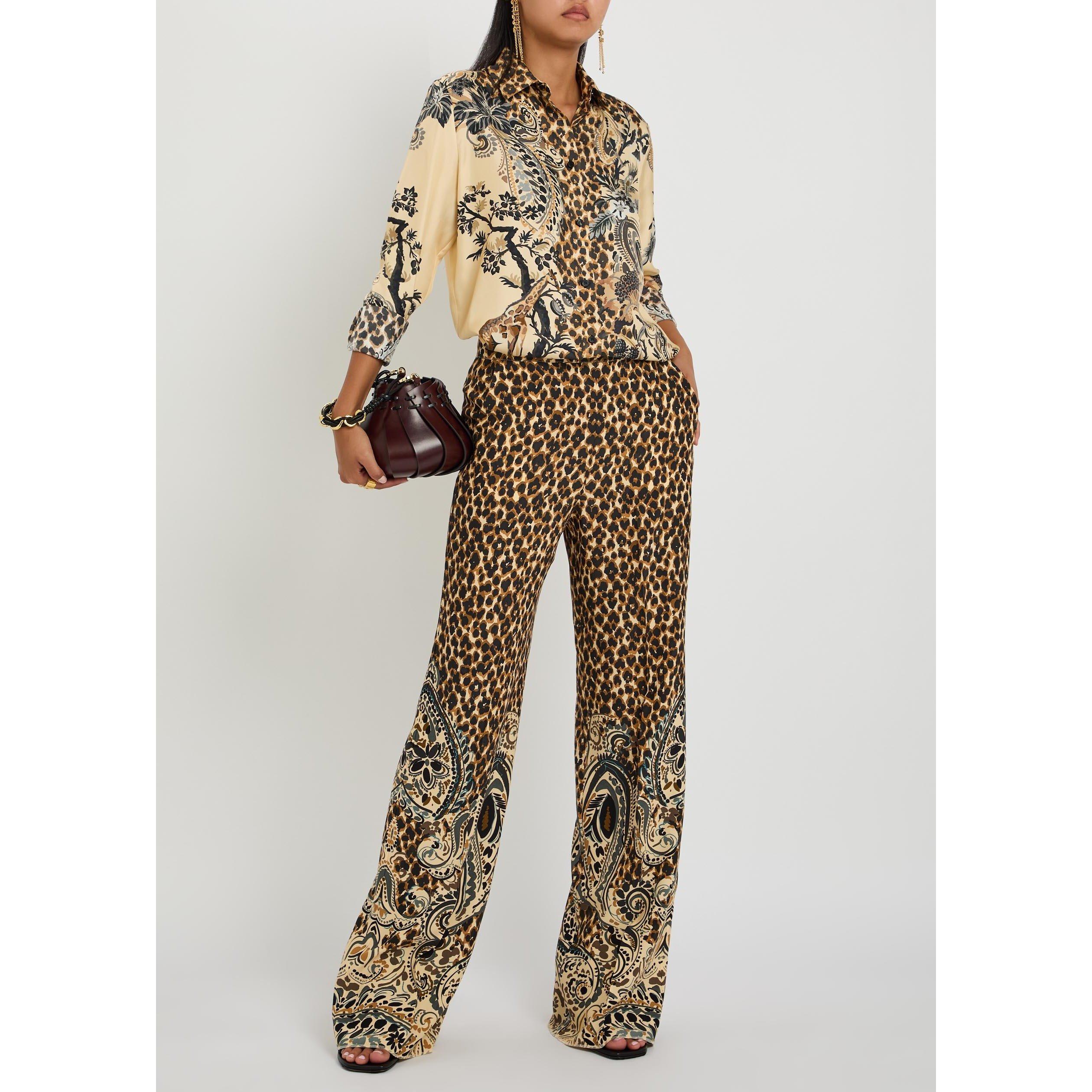 MULTICOLOURED - Etro - WOMENS STRAIGHT LEG TROUSERS - 5