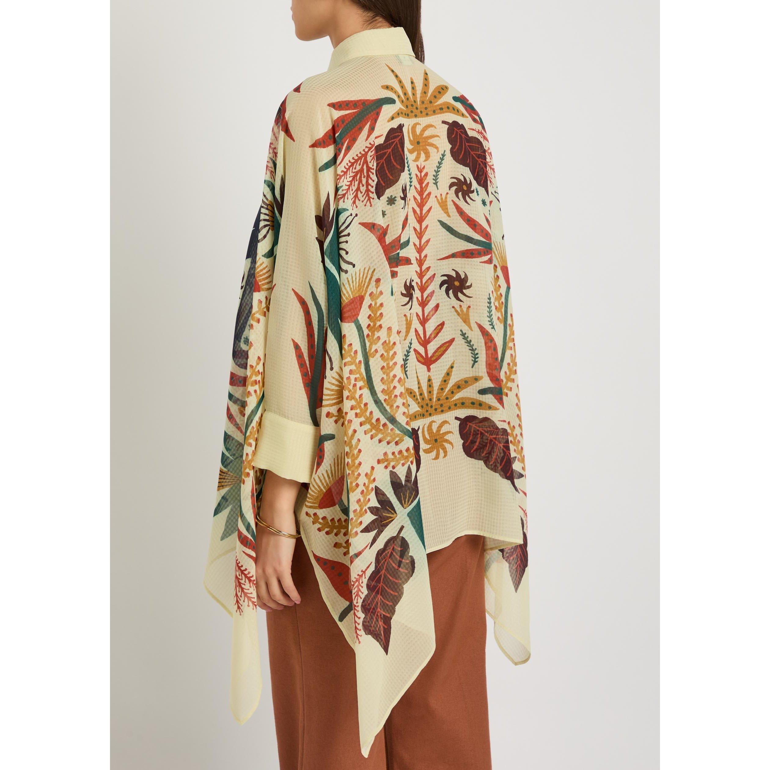 MULTICOLOURED - Etro - Women's Printed Long-Sleeve Oversized-Fit Blouse - 3