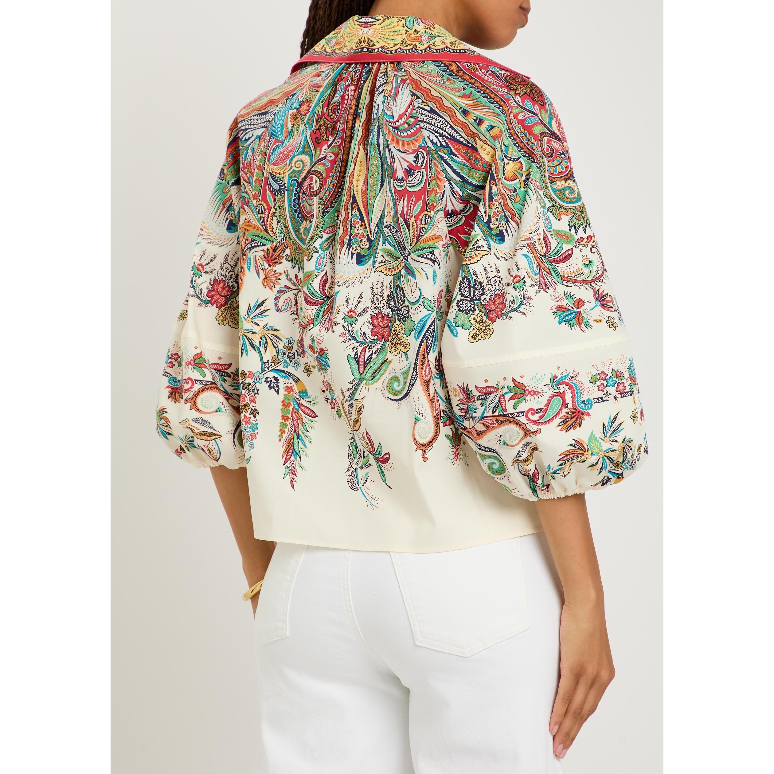 MULTICOLOURED - Etro - Women's Cotton Long-Sleeve Blouse - 3