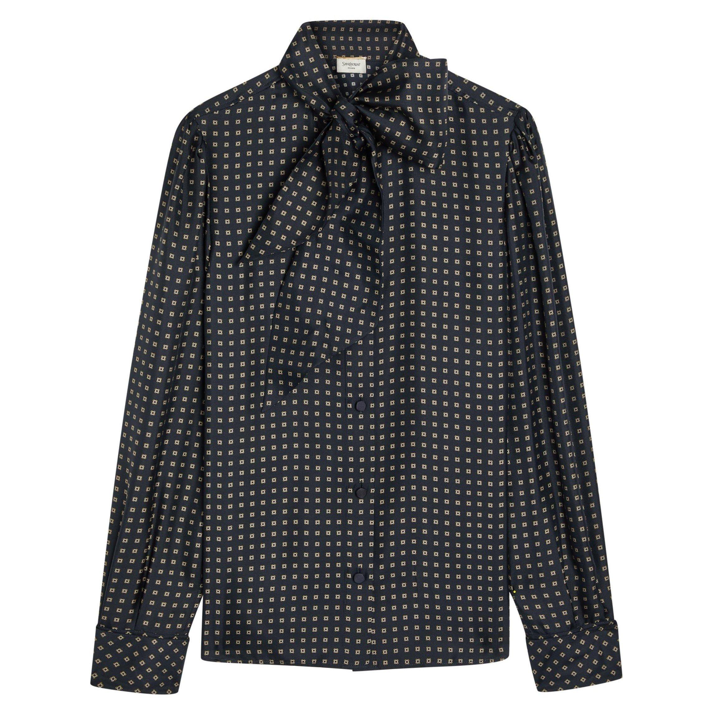 DONKERBLAUW - Saint Laurent - BLOUSE PETITS SERTIS CARRÉS