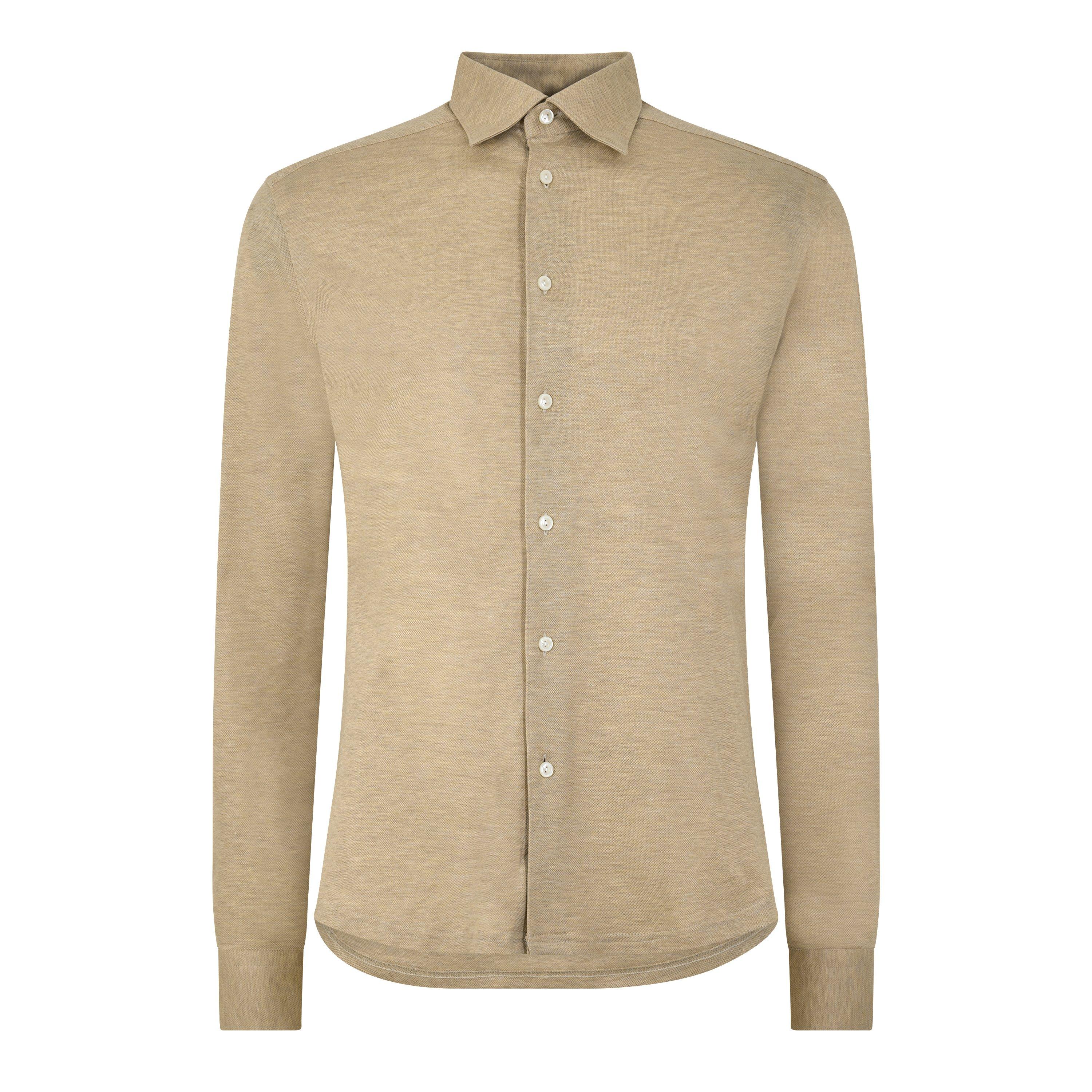 BROWN AND OTHER - Eton - ETON SHIRT LS PIQUE HLF B - 1