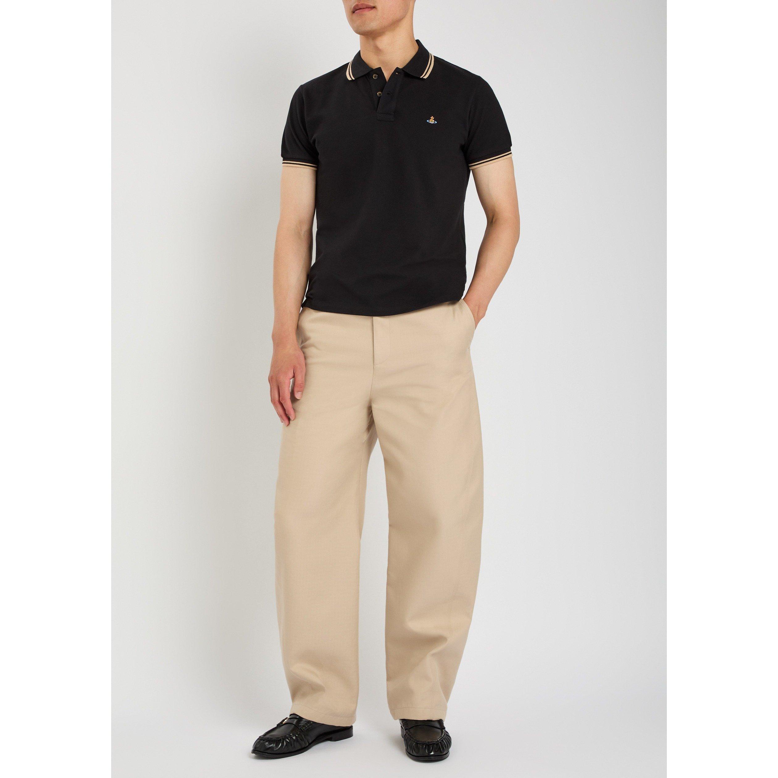BLACK - Vivienne Westwood - Men's Cotton Short-Sleeve Polo Shirt - 5
