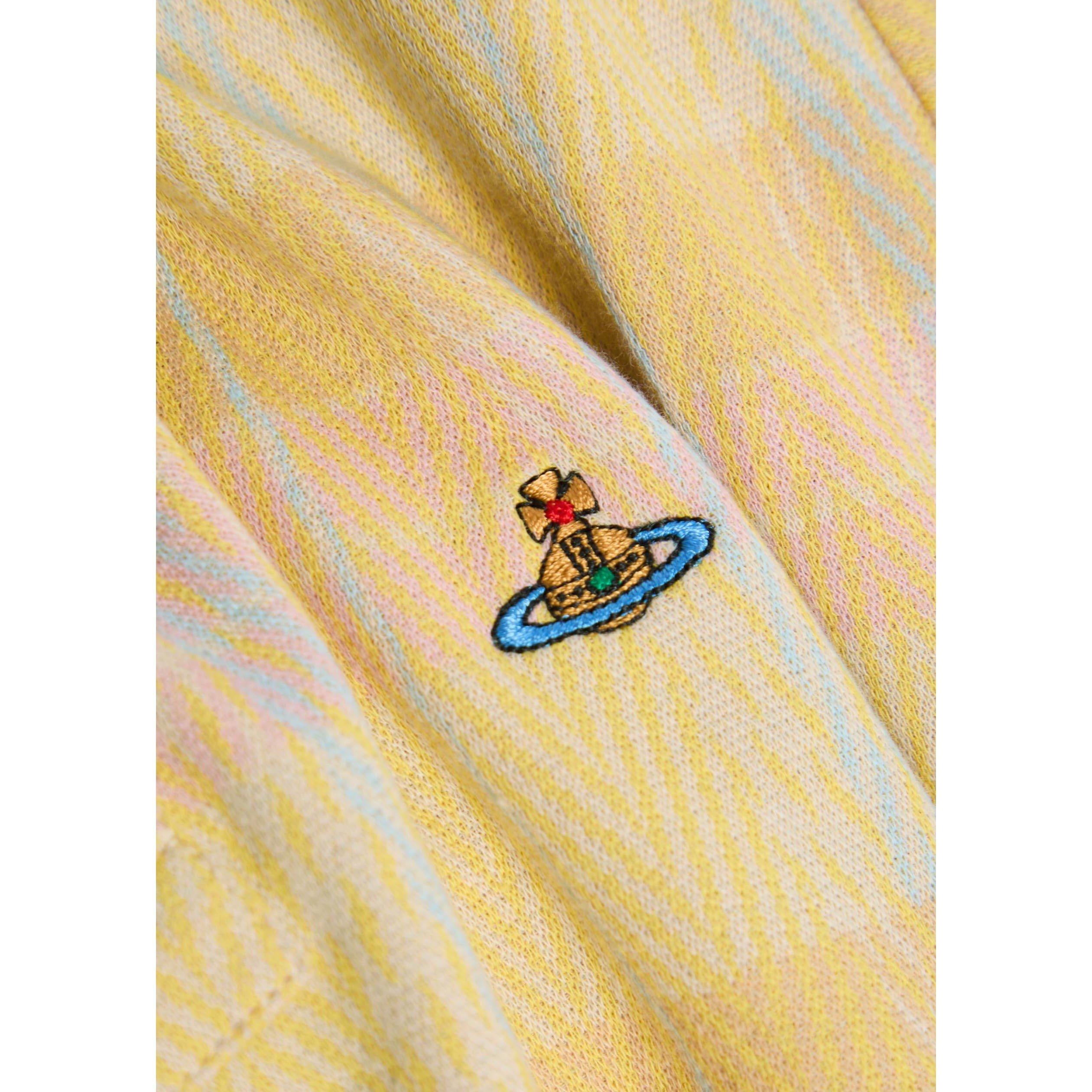 YELLOW AND OTHE - Vivienne Westwood - Men's Herringbone Cotton Short-Sleeve Polo Shirt - 4