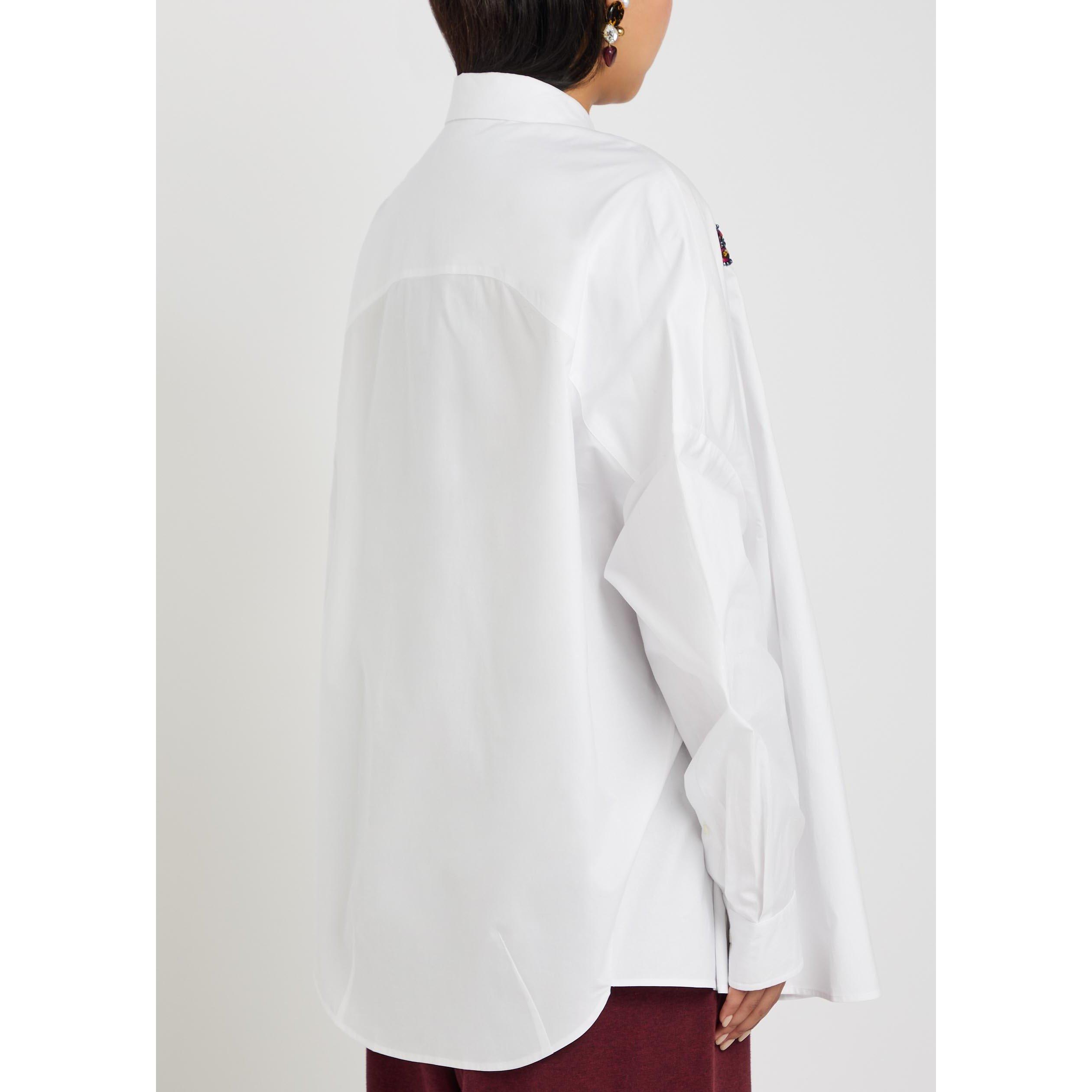 WHITE AND OTHER - Dries Van Noten - 00830-CASIA EMB 4433 W.W.SHIRT - 3