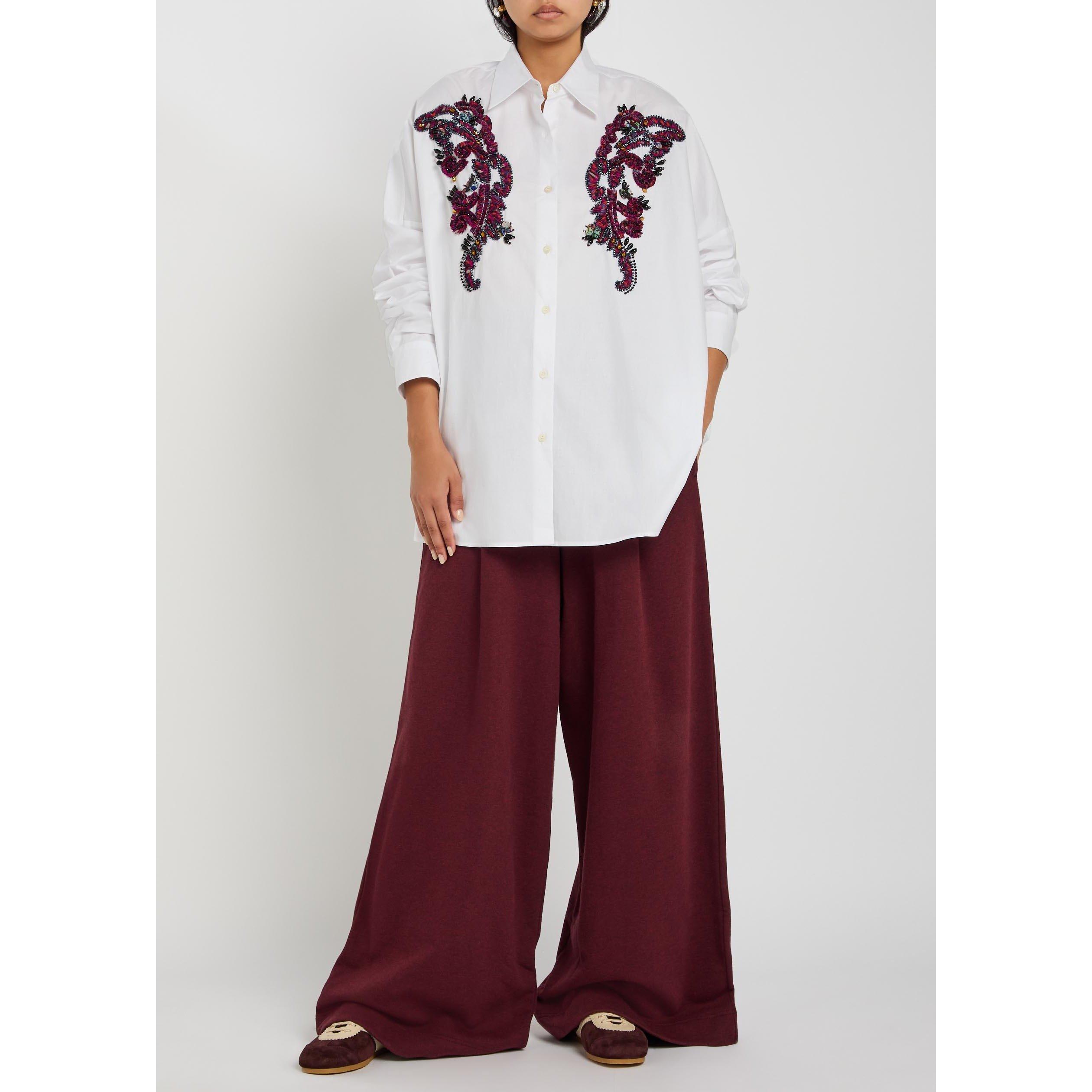 WHITE AND OTHER - Dries Van Noten - 00830-CASIA EMB 4433 W.W.SHIRT - 5