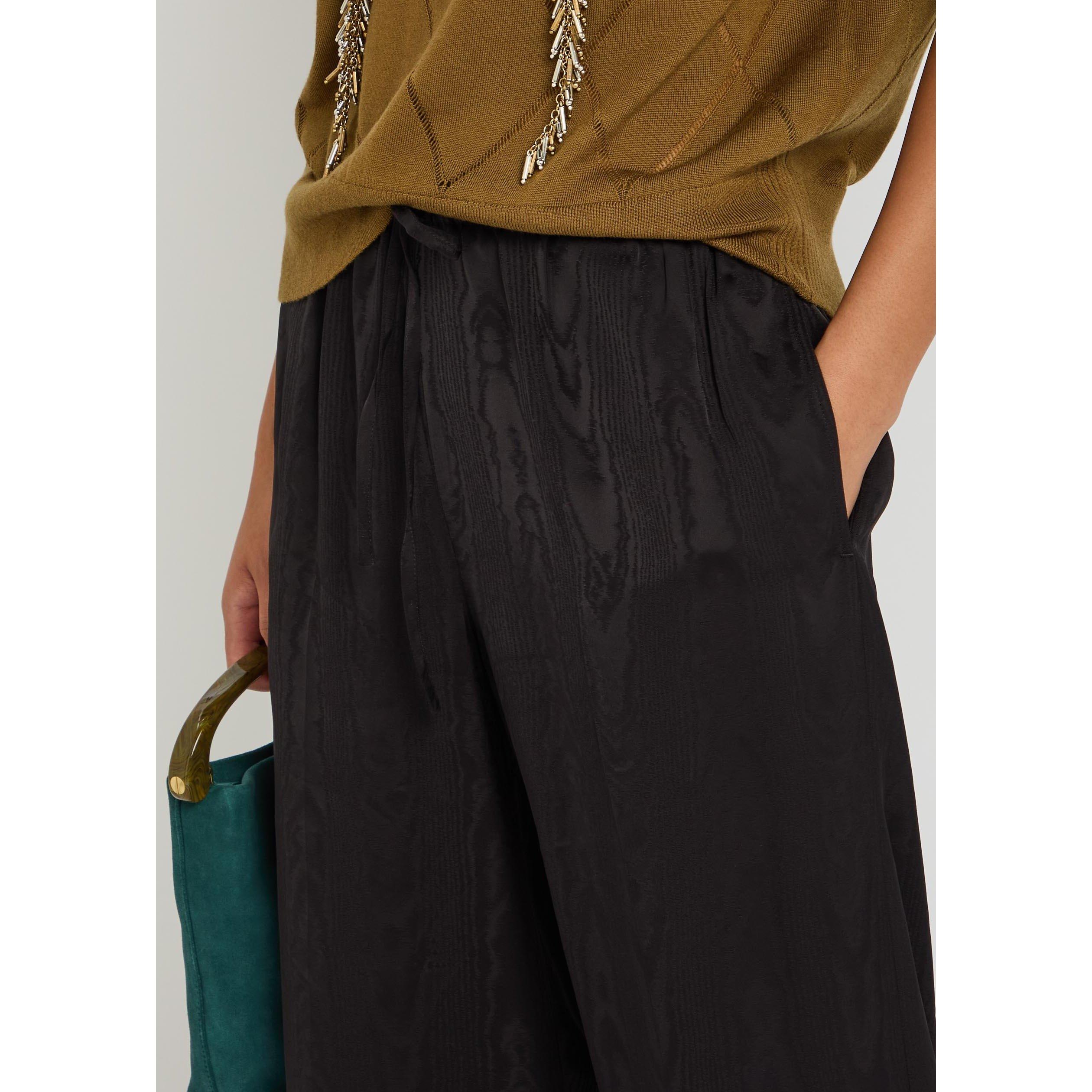 BLACK - Dries Van Noten - 01040-PUVIS LONG 4024 W.W.PANT - 4