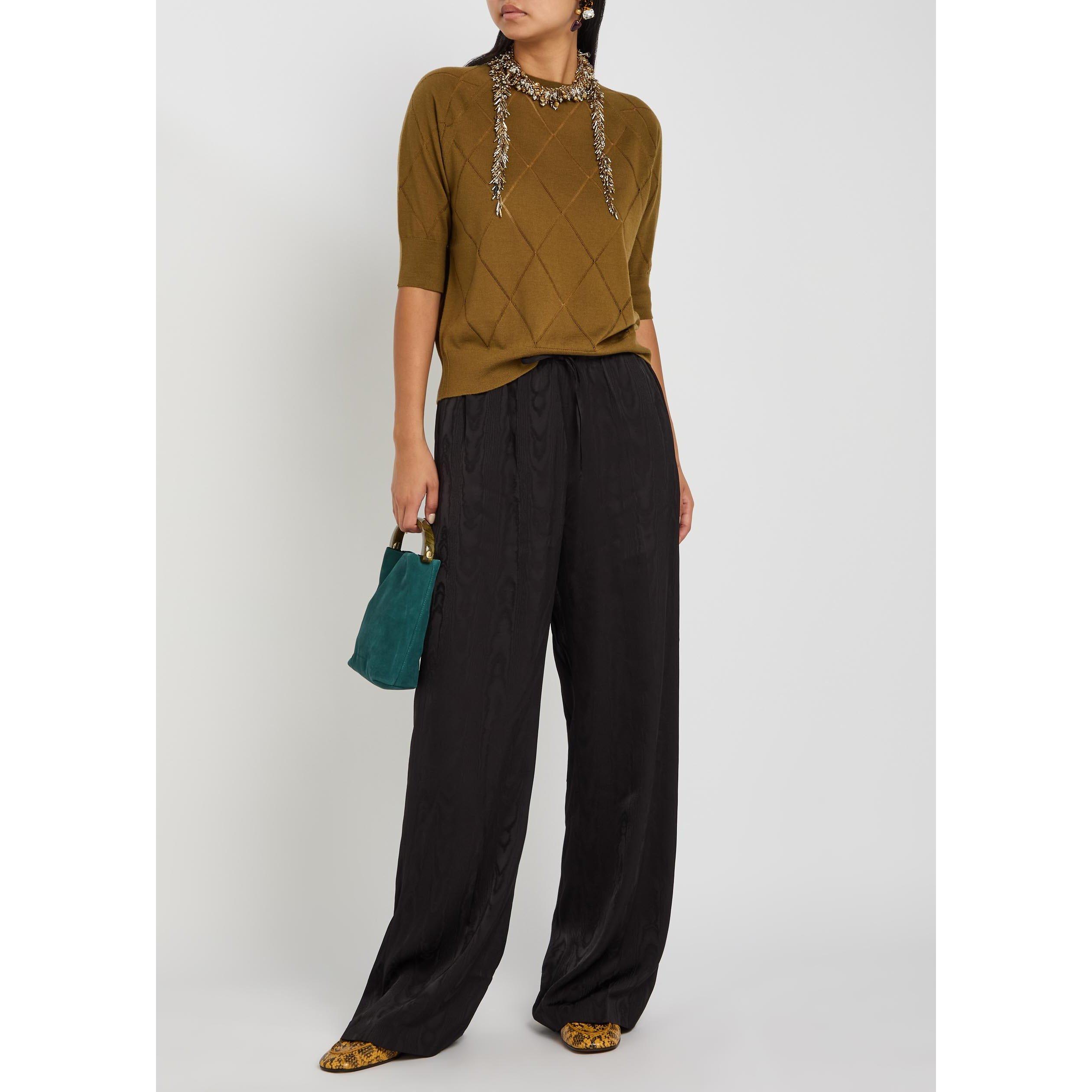 BLACK - Dries Van Noten - 01040-PUVIS LONG 4024 W.W.PANT - 5