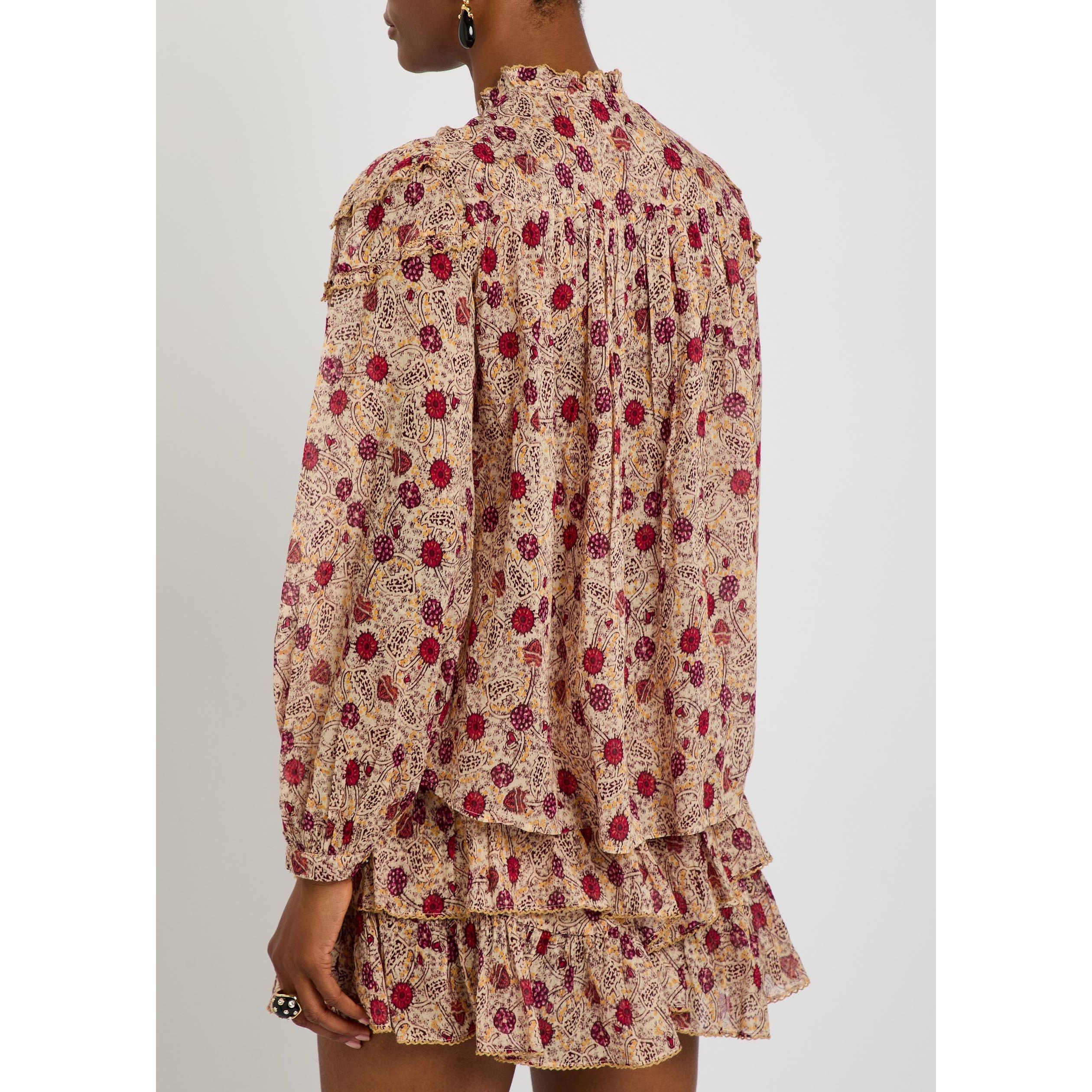 MULTICOLOURED - Marant Etoile - Women's Christa Floral Long-Sleeve Cotton Blouse - 3