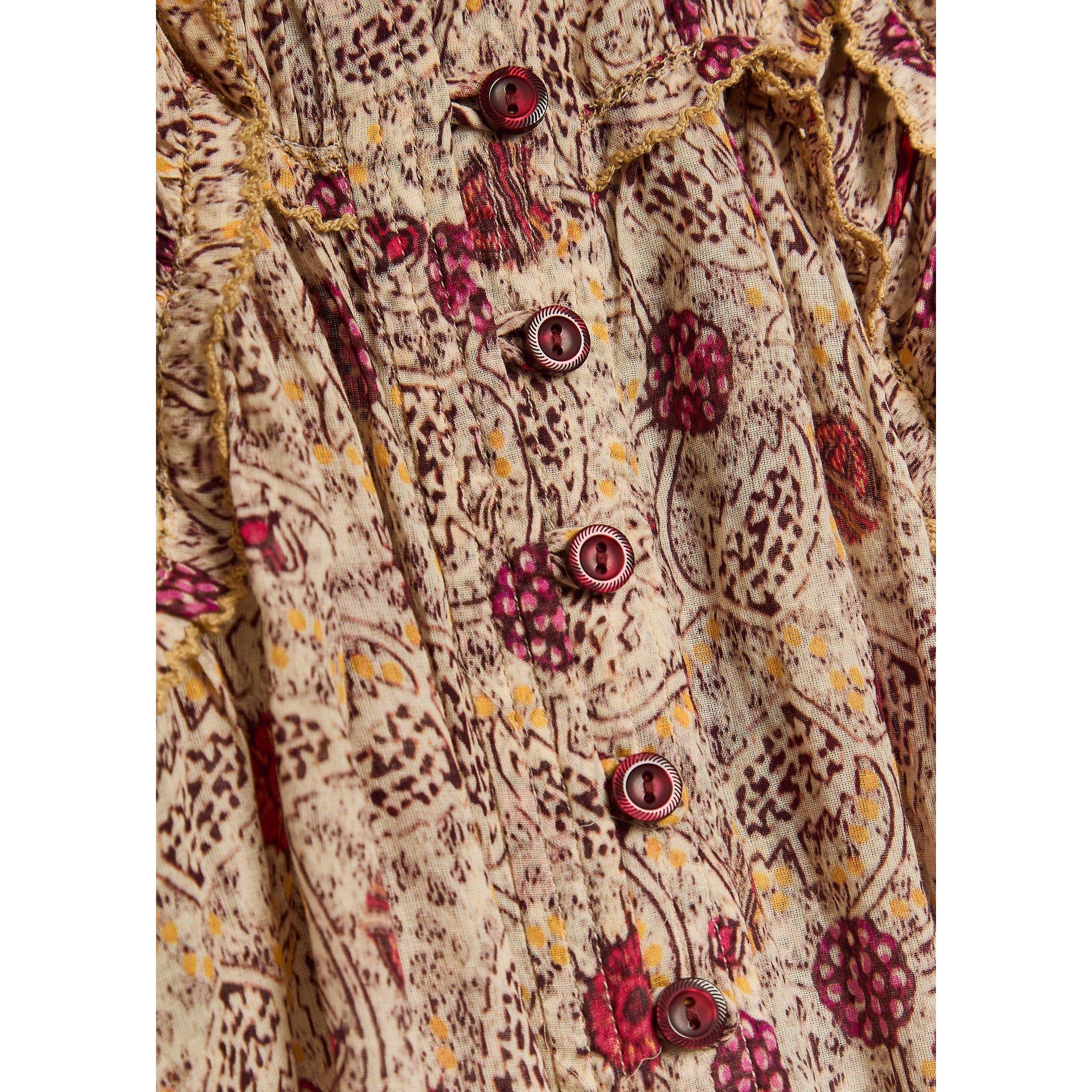 MULTICOLOURED - Marant Etoile - Women's Christa Floral Long-Sleeve Cotton Blouse - 4