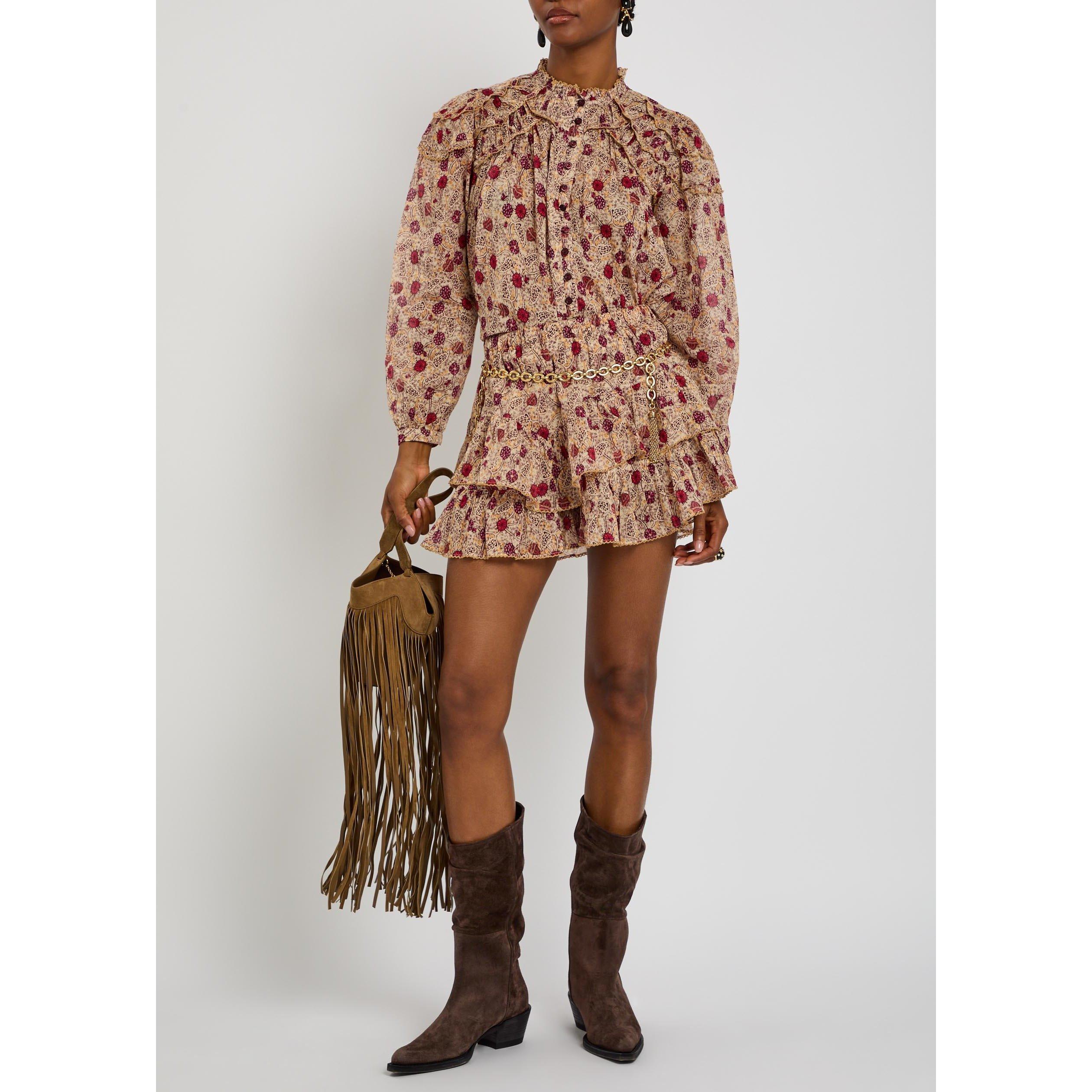 MULTICOLOURED - Marant Etoile - Women's Christa Floral Long-Sleeve Cotton Blouse - 5