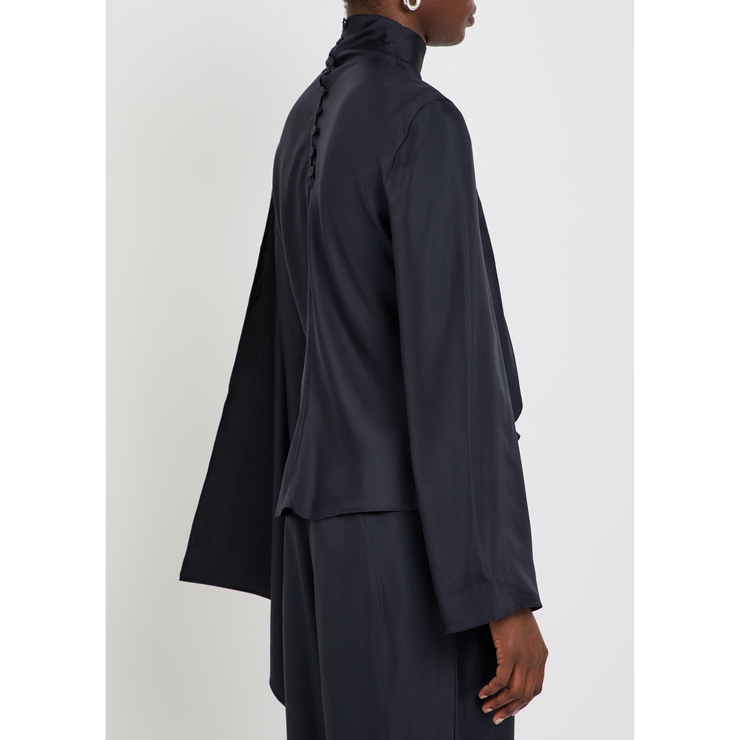 BLACK - Rohe - Women's Foulard Silk Blouse - 3
