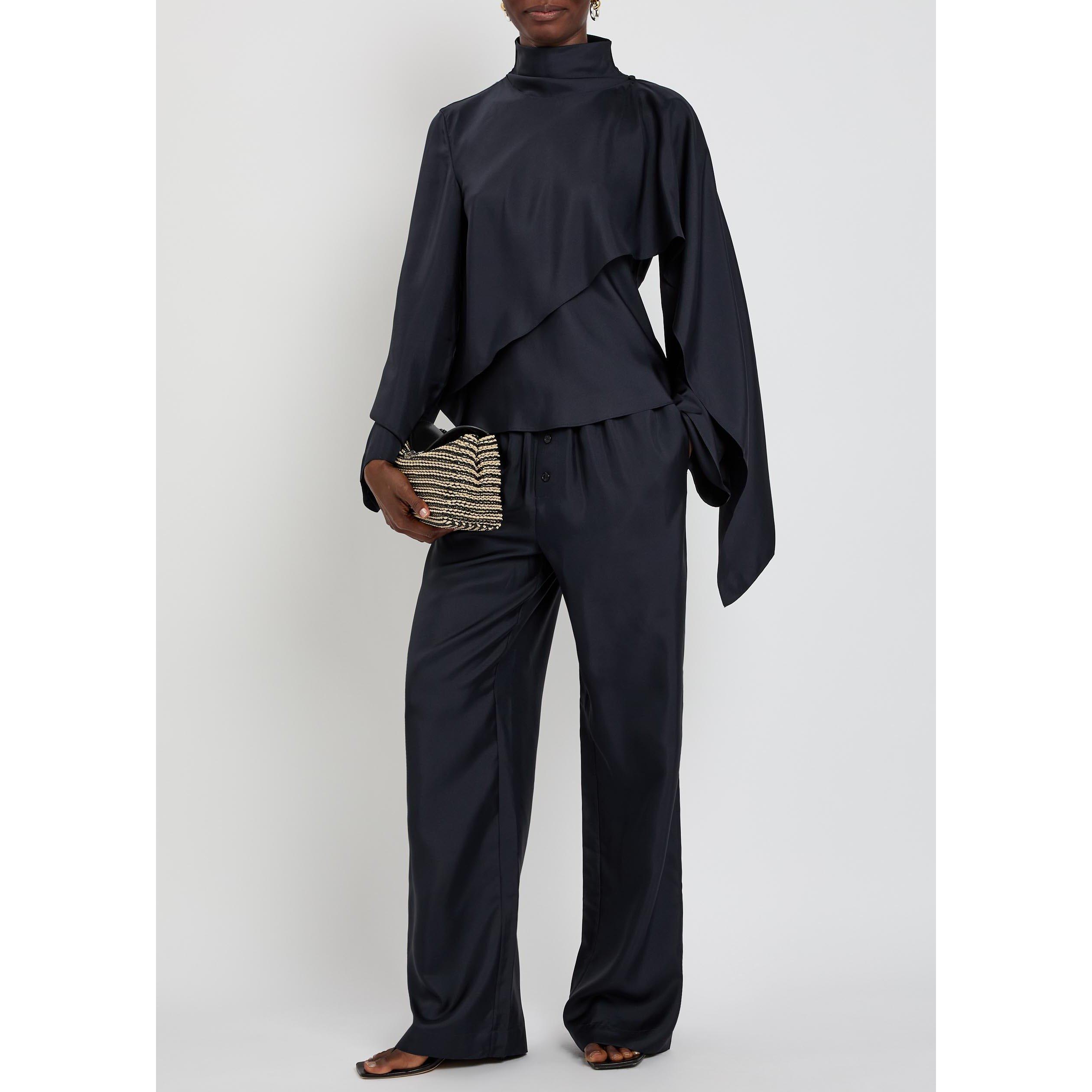 BLACK - Rohe - Women's Foulard Silk Blouse - 5