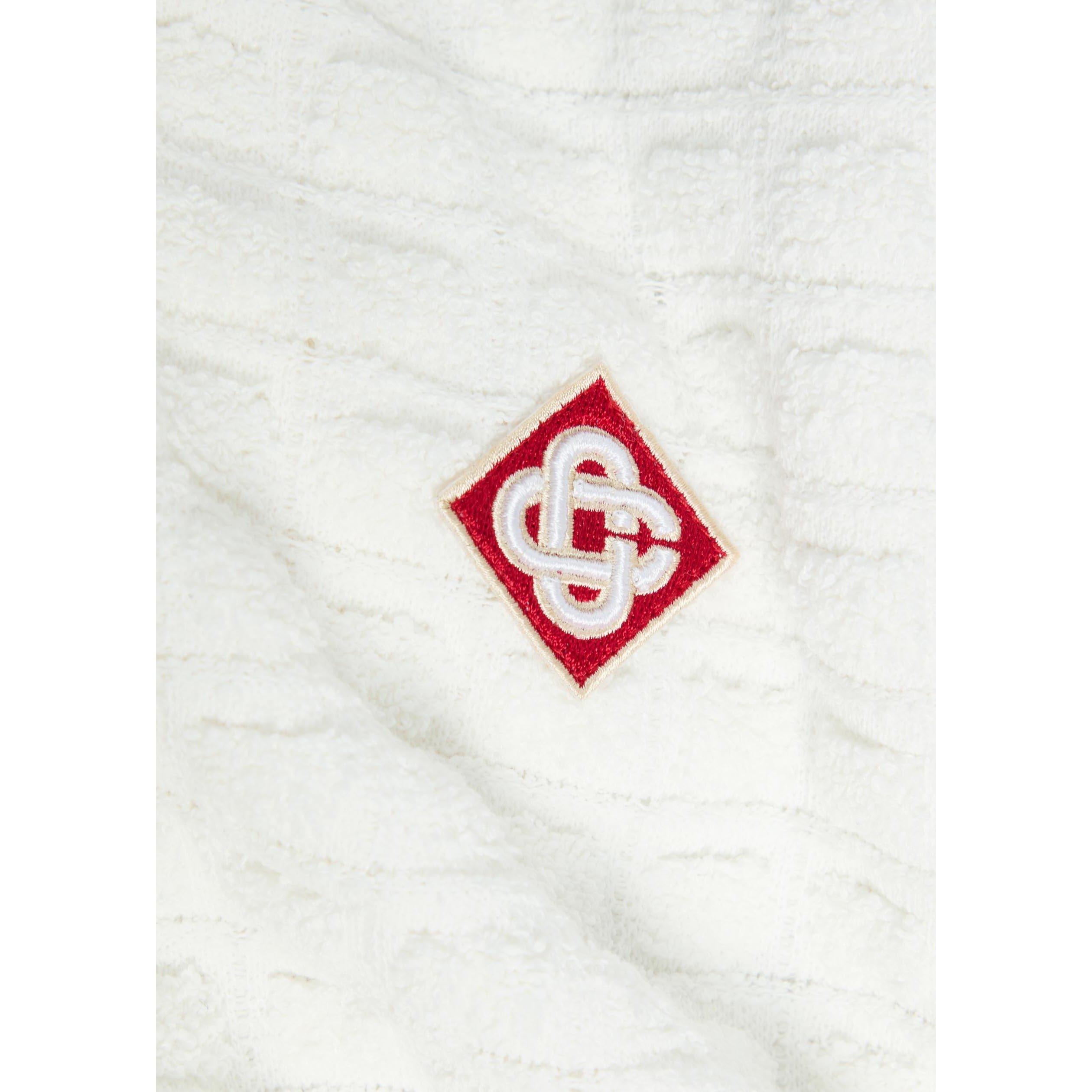 WHITE - Casablanca - CASA BOUCLE SHORT SLEEVE POLO - 4