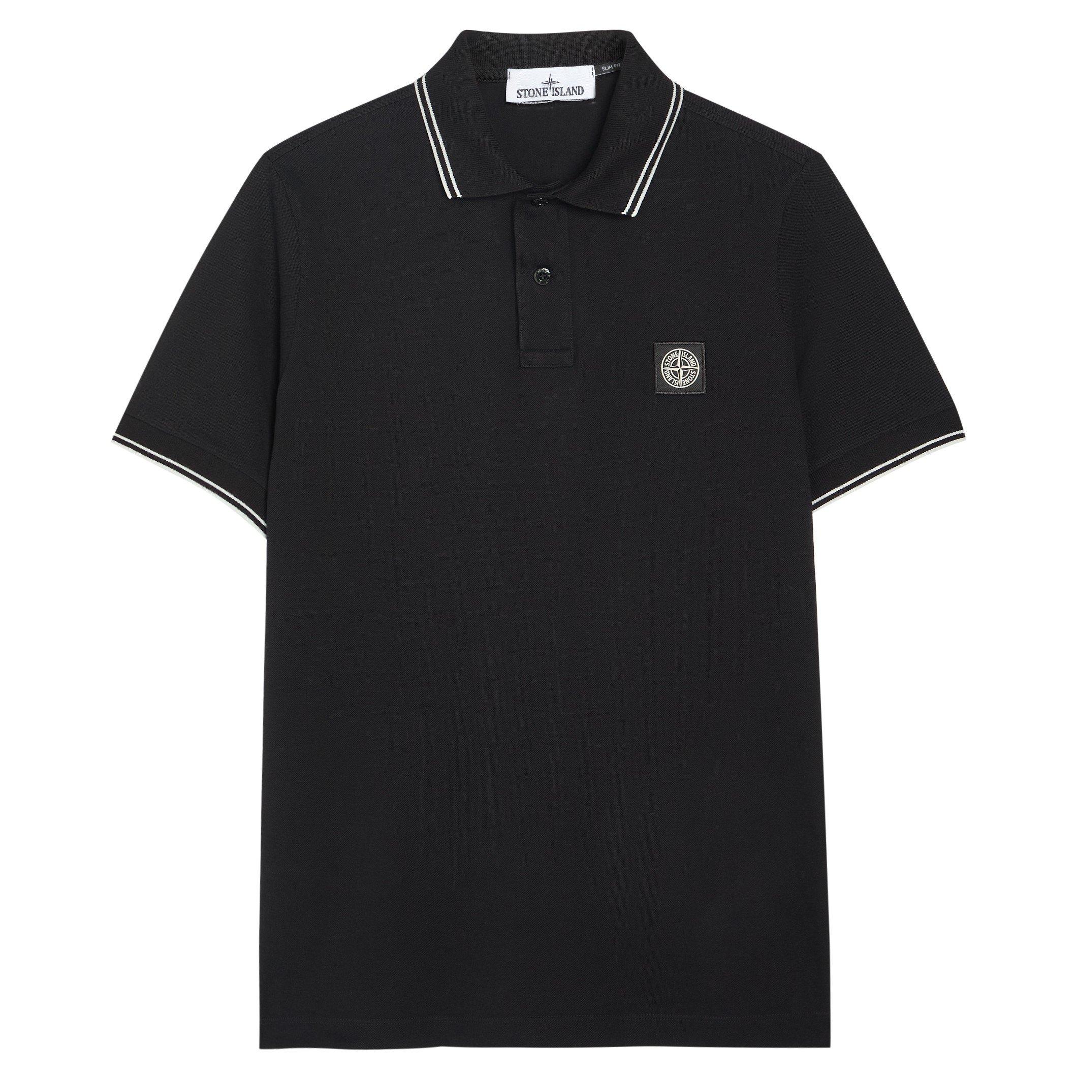 BLACK - Stone Island - SI COMPASS POLO