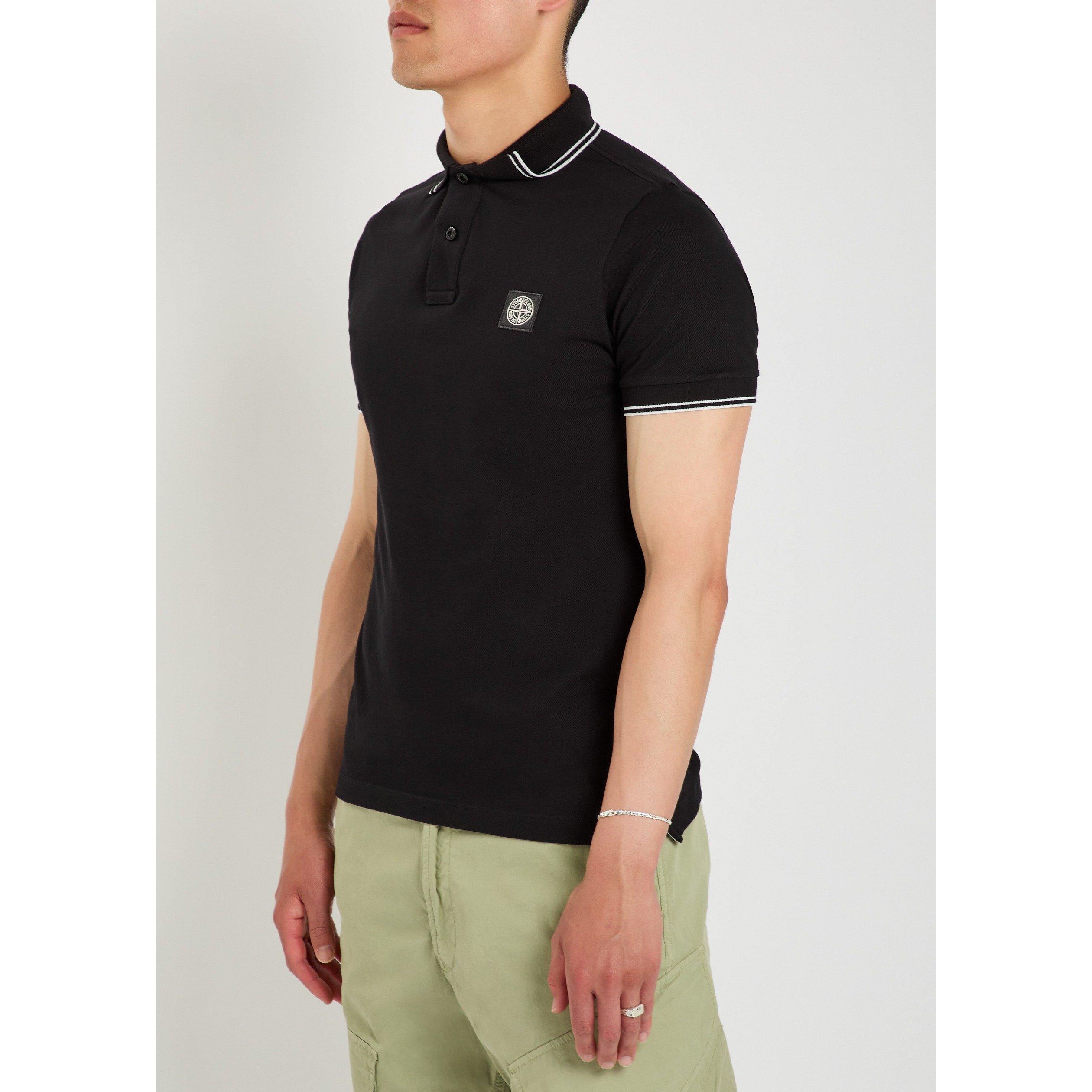 Stone Island | Men's Compass Cotton Slim-Fit Short-Sleeve Polo | Flannels
