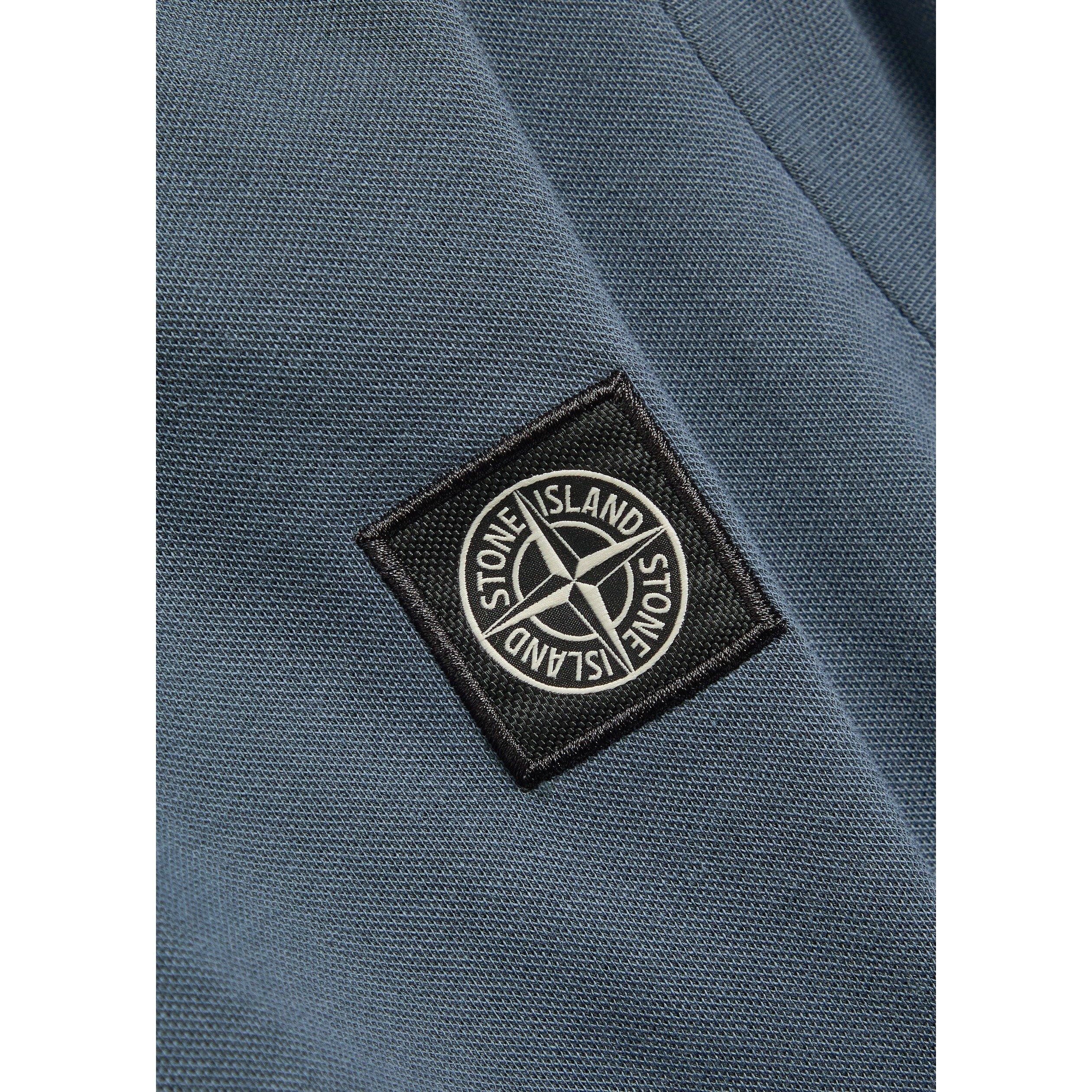 BLUE DARK - Stone Island - Men's Compass Cotton Slim-Fit Short-Sleeve Polo - 4