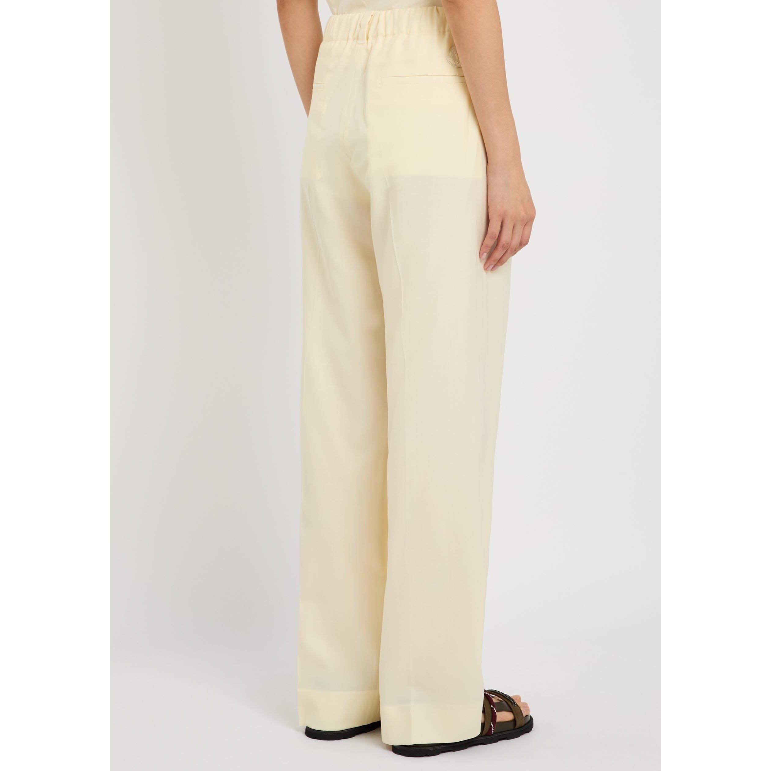 CREAM - Moncler - Women's Wool Straight-Leg Trousers - 3
