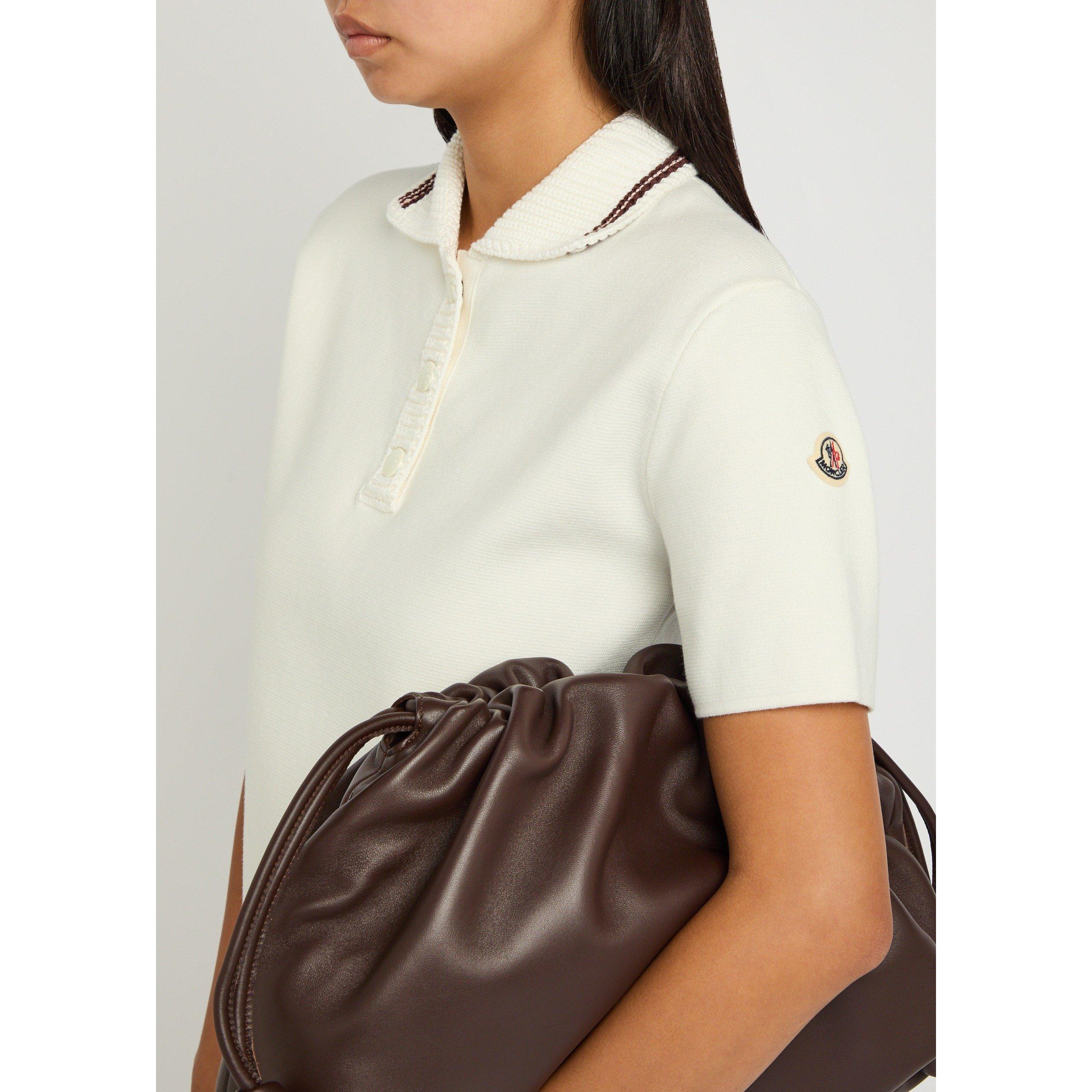 WHITE - Moncler - Women's Short-Sleeve Cotton Slim-Fit Polo Shirt - 4