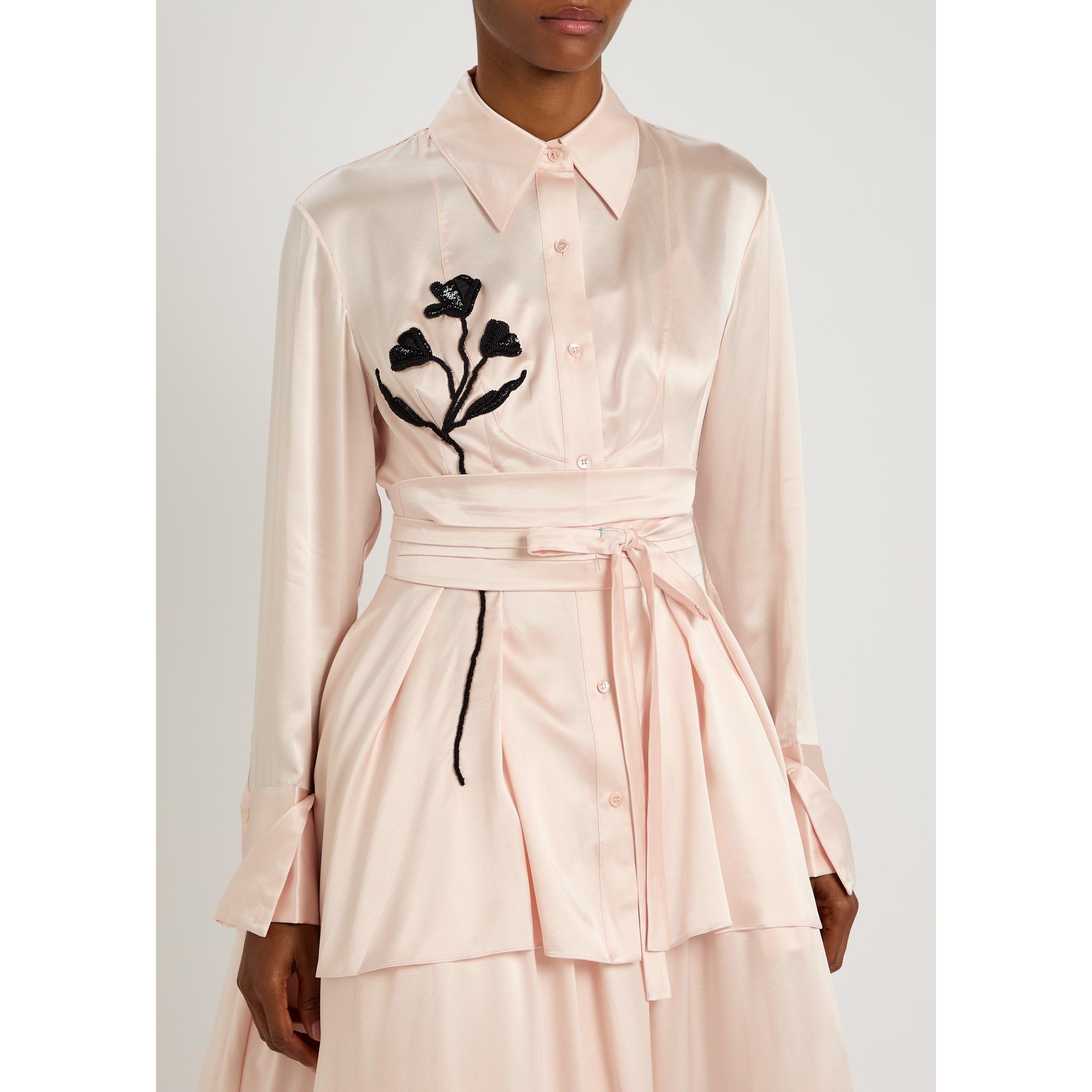 LIGHT PINK - Patrick McDowell - HONOR SHIRT WITH EMBROIDERED T - 2