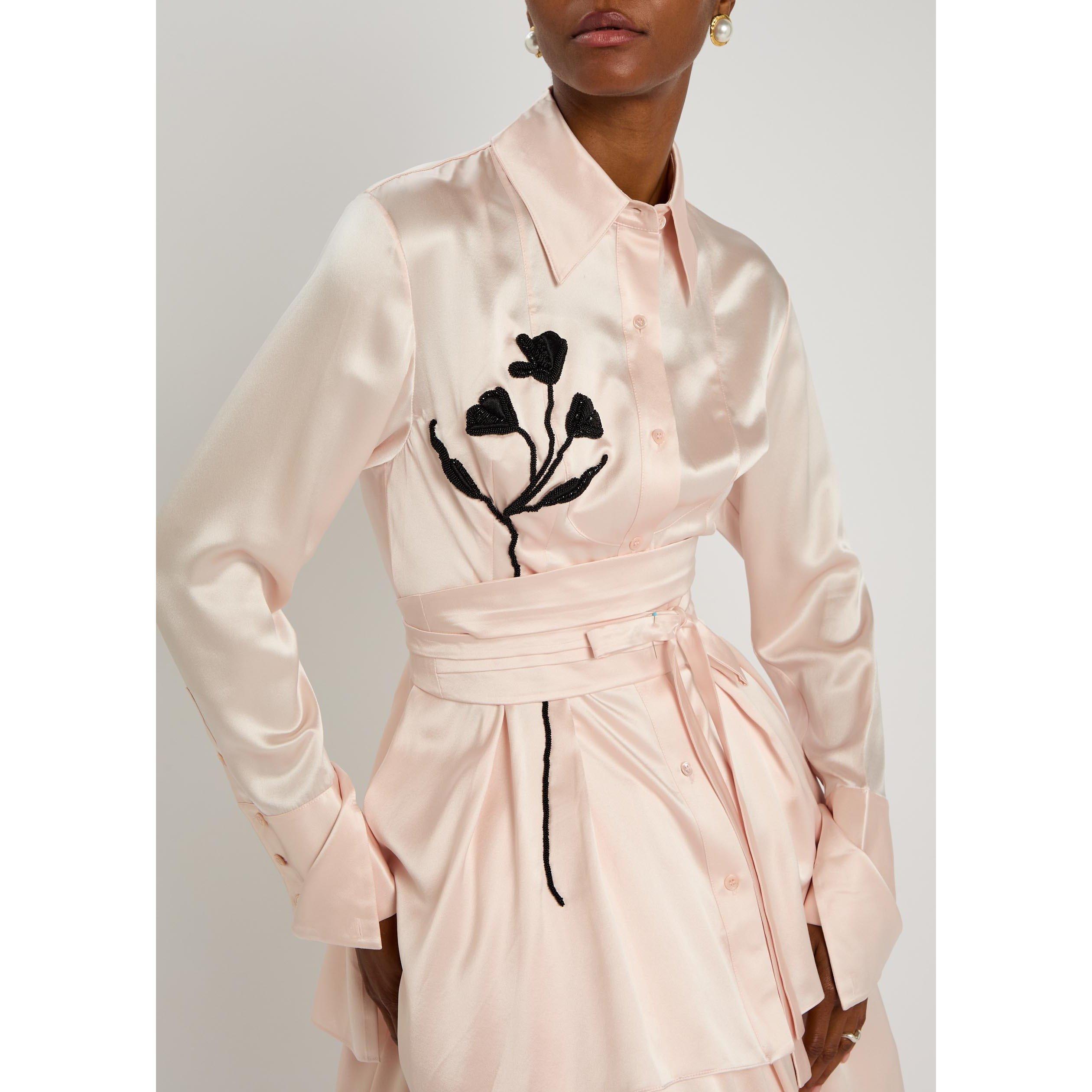 LIGHT PINK - Patrick McDowell - HONOR SHIRT WITH EMBROIDERED T - 4