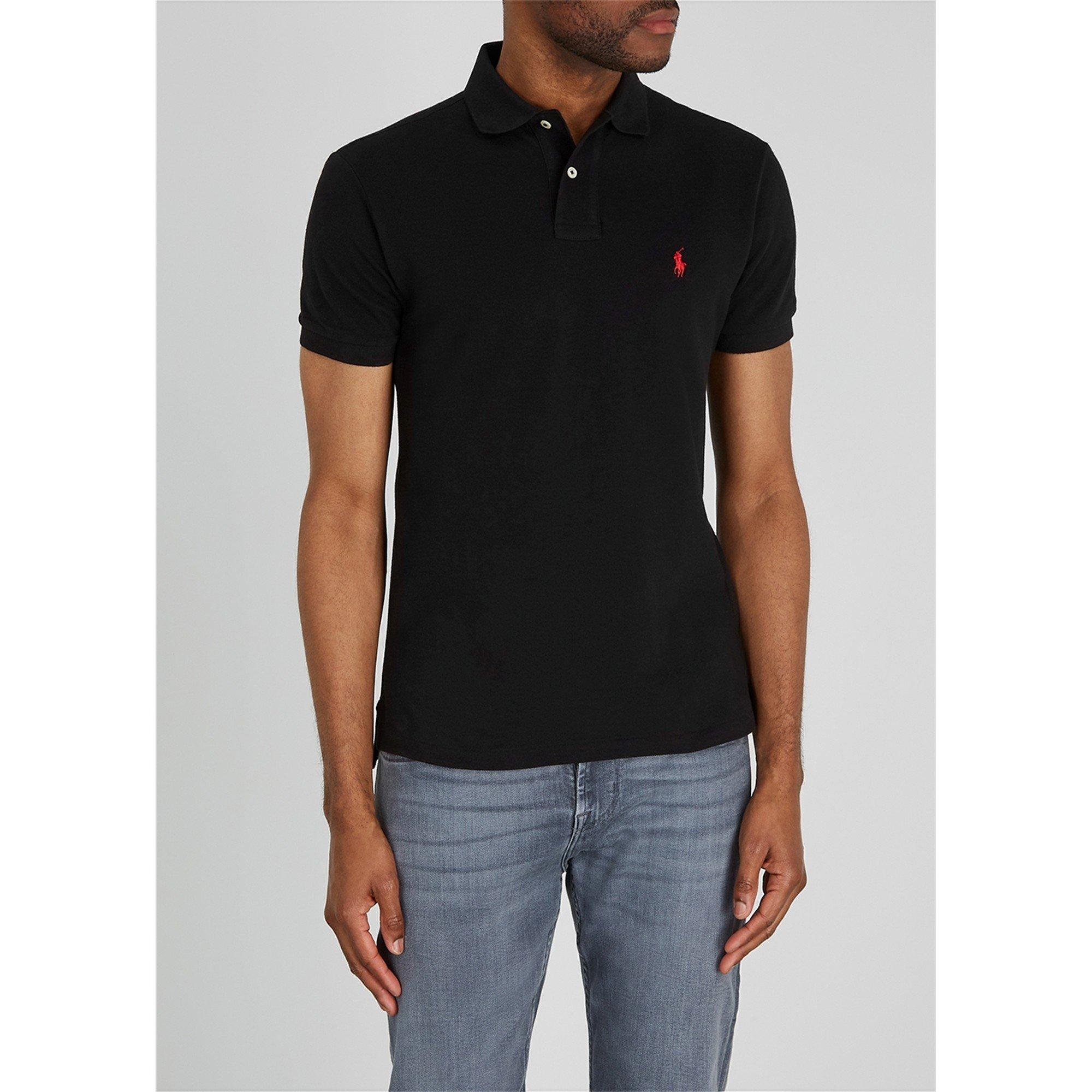 BLACK - Polo Ralph Lauren - Men's Cotton Slim-Fit Polo Shirt - 2