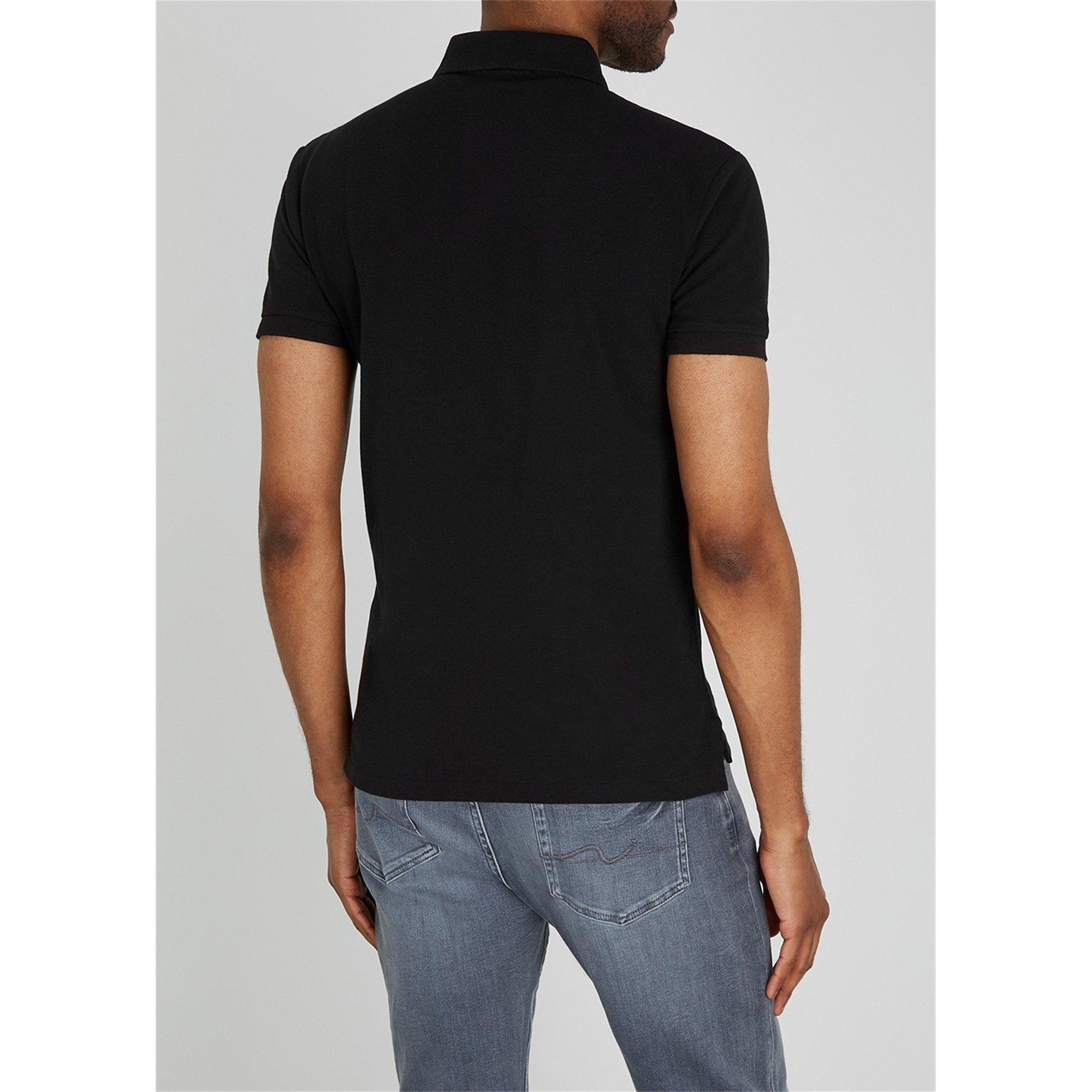 BLACK - Polo Ralph Lauren - Men's Cotton Slim-Fit Polo Shirt - 3