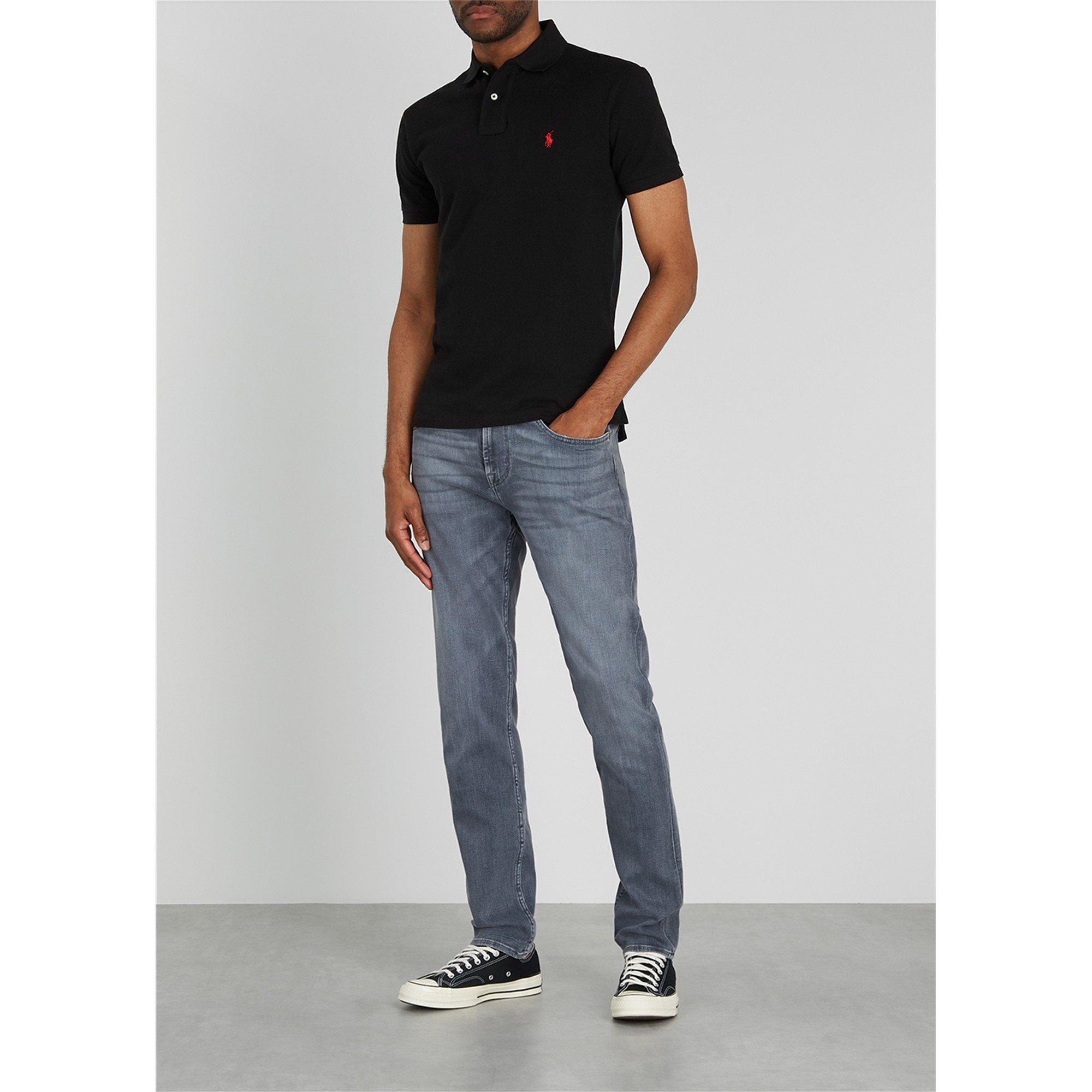 BLACK - Polo Ralph Lauren - Men's Cotton Slim-Fit Polo Shirt - 5
