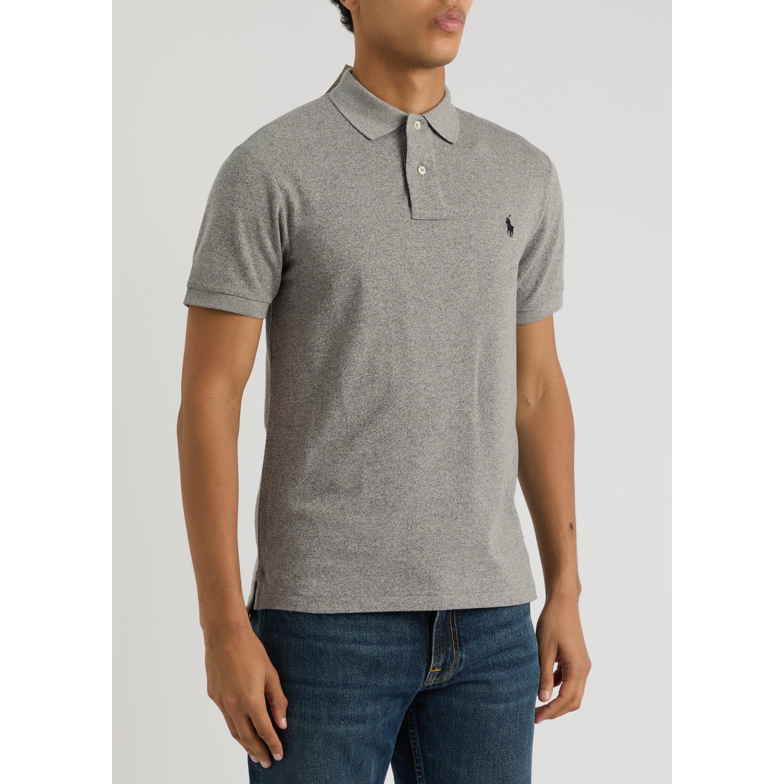 GREY - Polo Ralph Lauren - Men's Cotton Slim-Fit Short-Sleeve Polo - 2